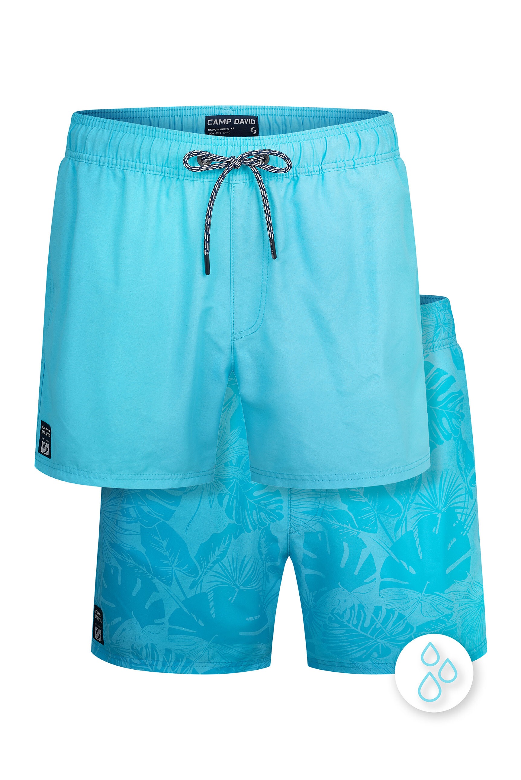 CAMP DAVID Badeshorts mit Einschubtaschen & einer Gesäßtasche