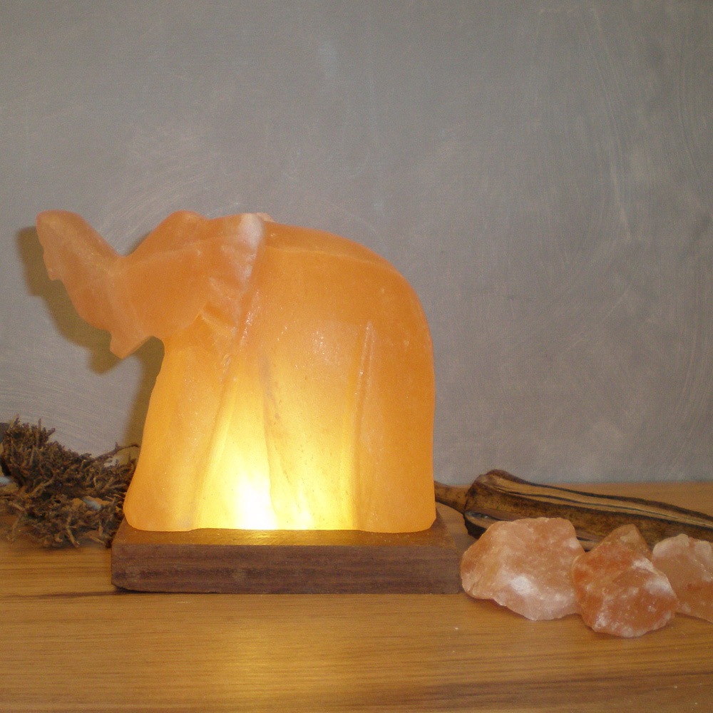 HIMALAYA SALT DREAMS Salzkristall-Tischlampe »Elefant«, Handgefertigt aus  Salzkristall - jeder Stein ein Unikat, H: ca.11 cm kaufen | BAUR