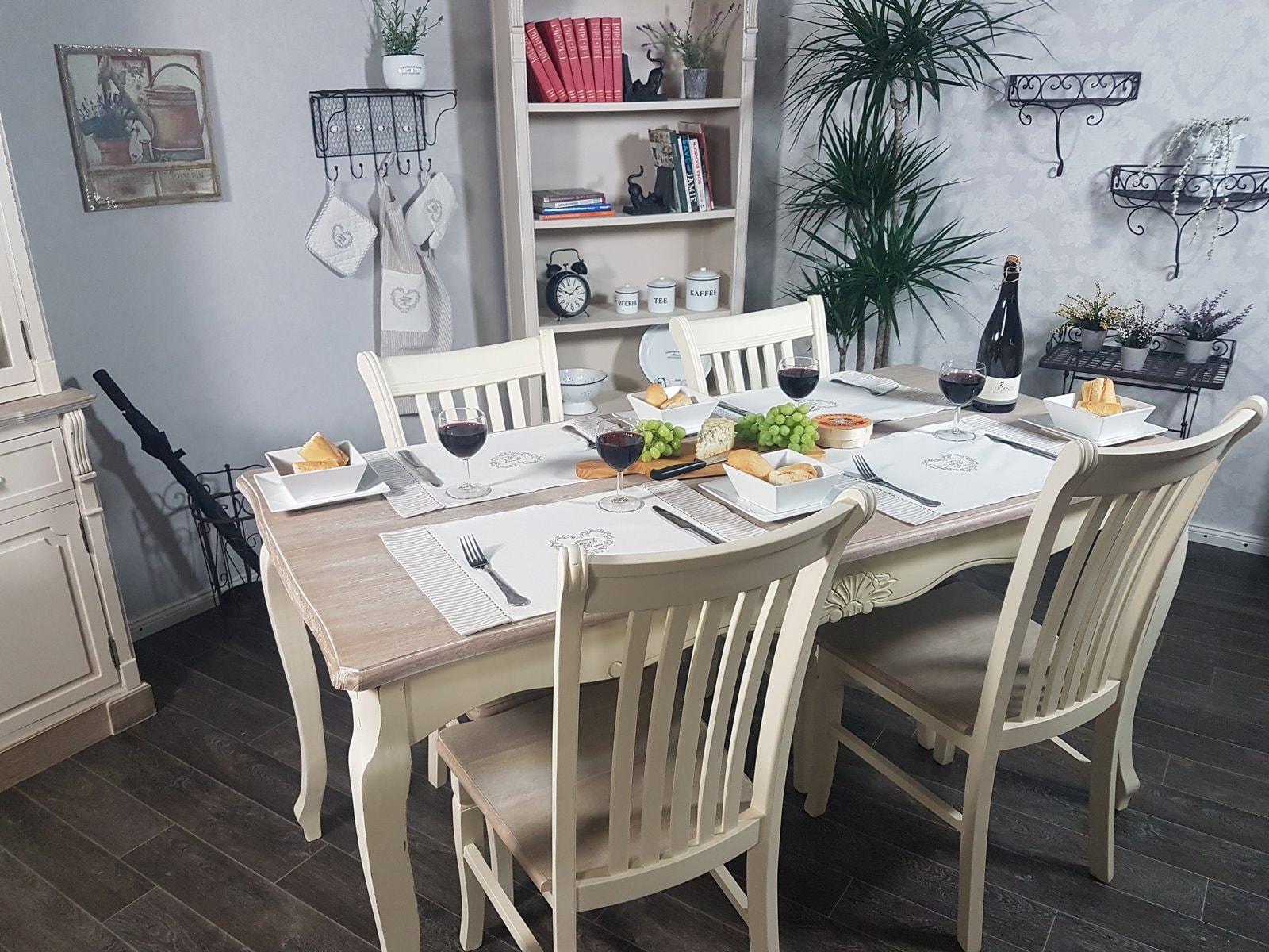 Ambiente Haus Wandregal »Draht Wandregal mit Haken in Antikbraun« 1 Stk. tlg.