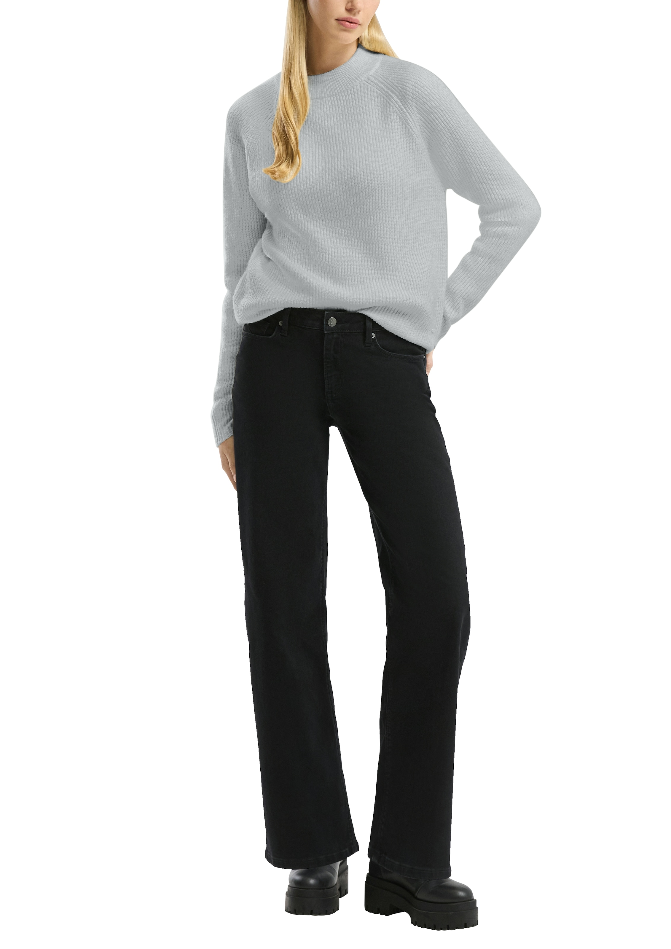 QS Strickpullover mit Stehkragen