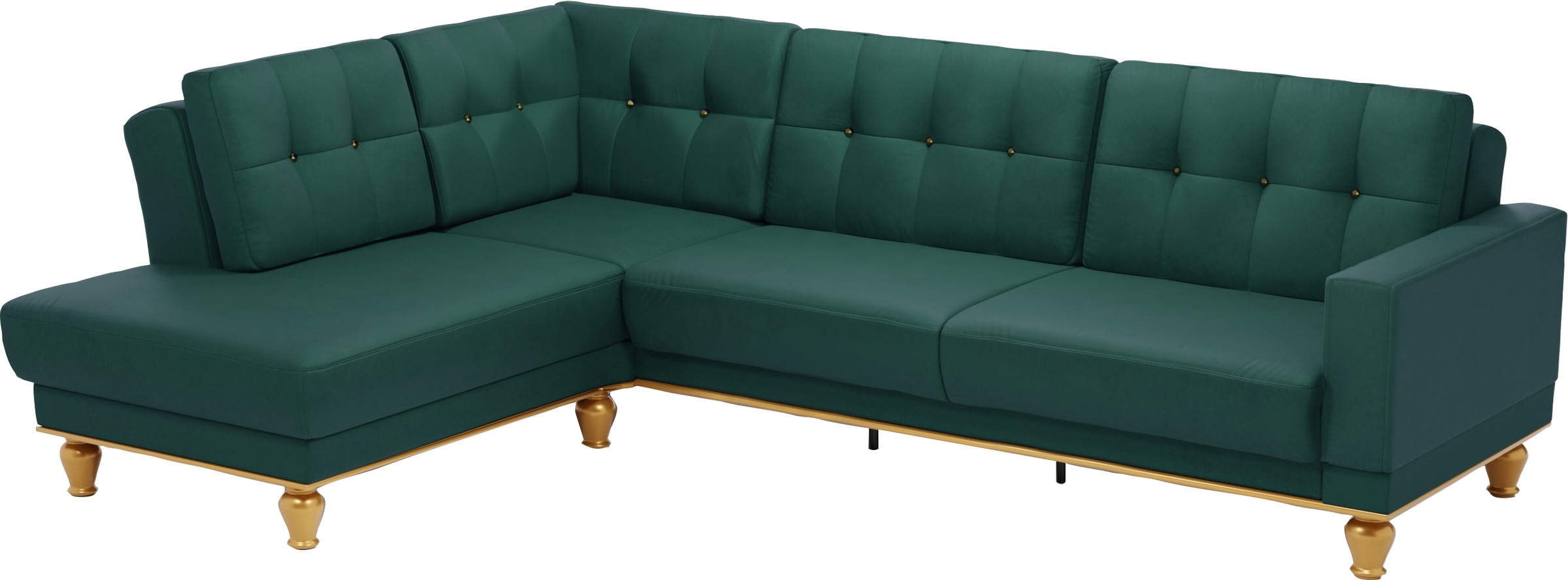 Thumbnail - sit&more Ecksofa "Orient 5 L-Form" mit Strass-Stein, wahlweise mit Bettfunktion und Bettkasten