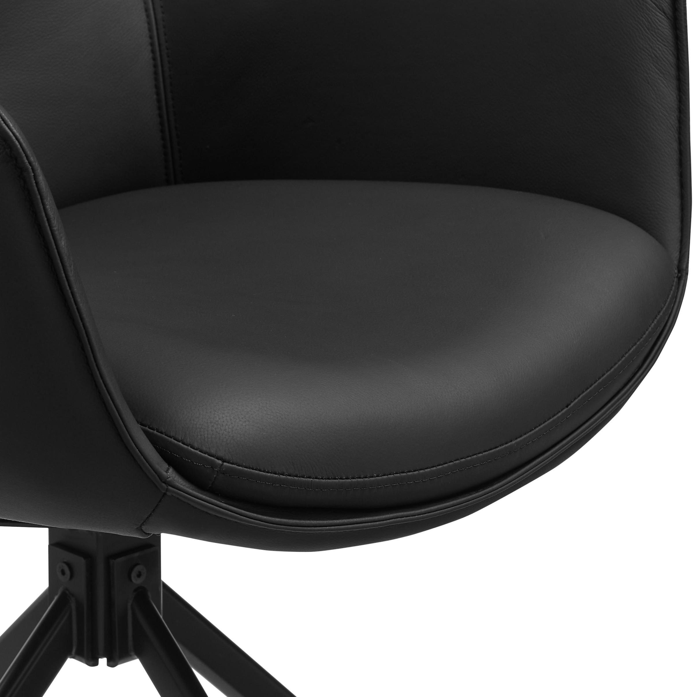 OTTO home Drehstuhl (Set) 2 Stk.Naturleder Bezug, 360° drehbares Gestell aus Eisen