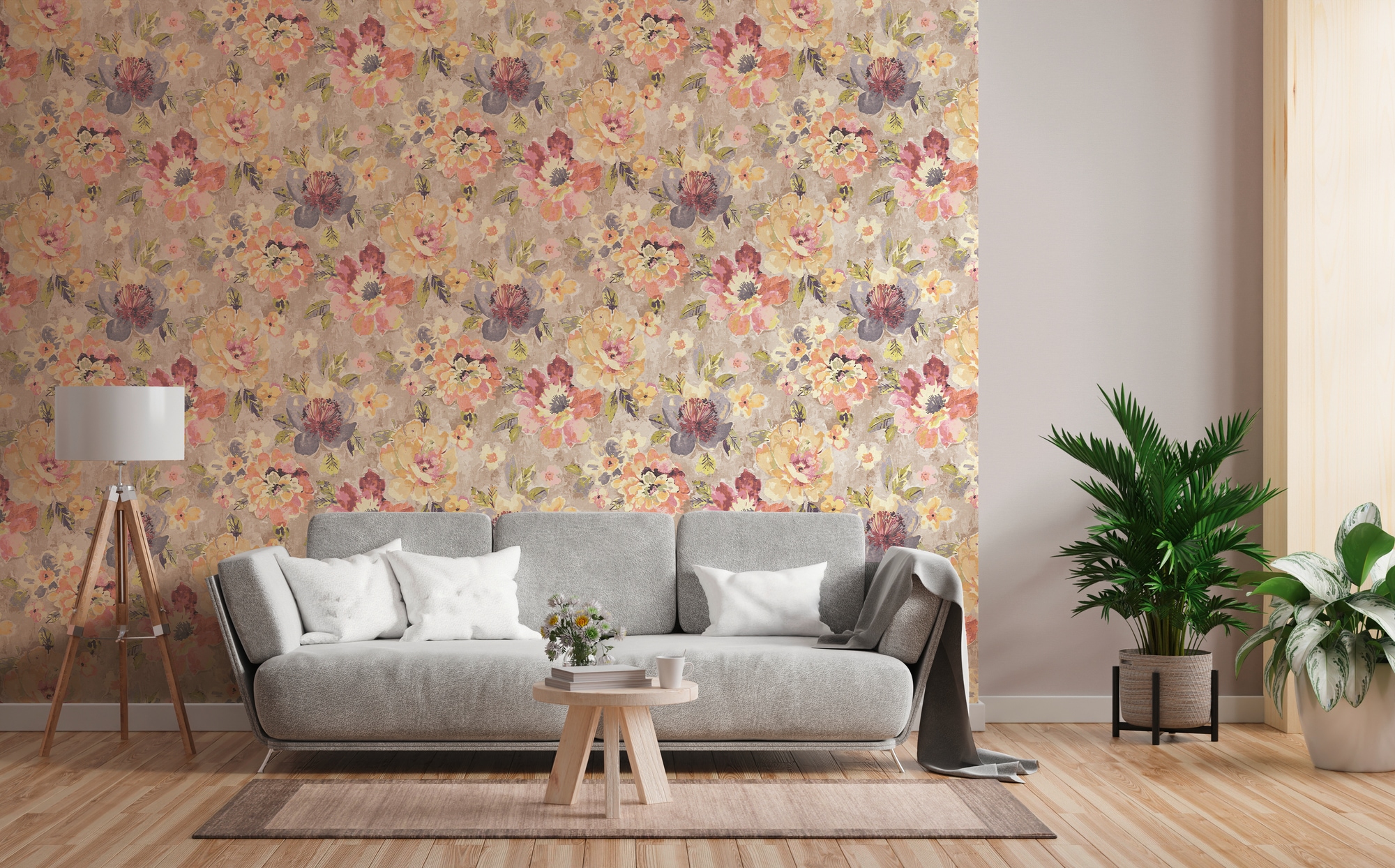 A.S. Création Vliestapete »Aquarell Dreams Blumen-Tapete Mustertapete Aquarellfarben Blumen«, matt, Vliestapete Landhaus für Schlafzimmer Küche Wohnzimmer Blumen Design
