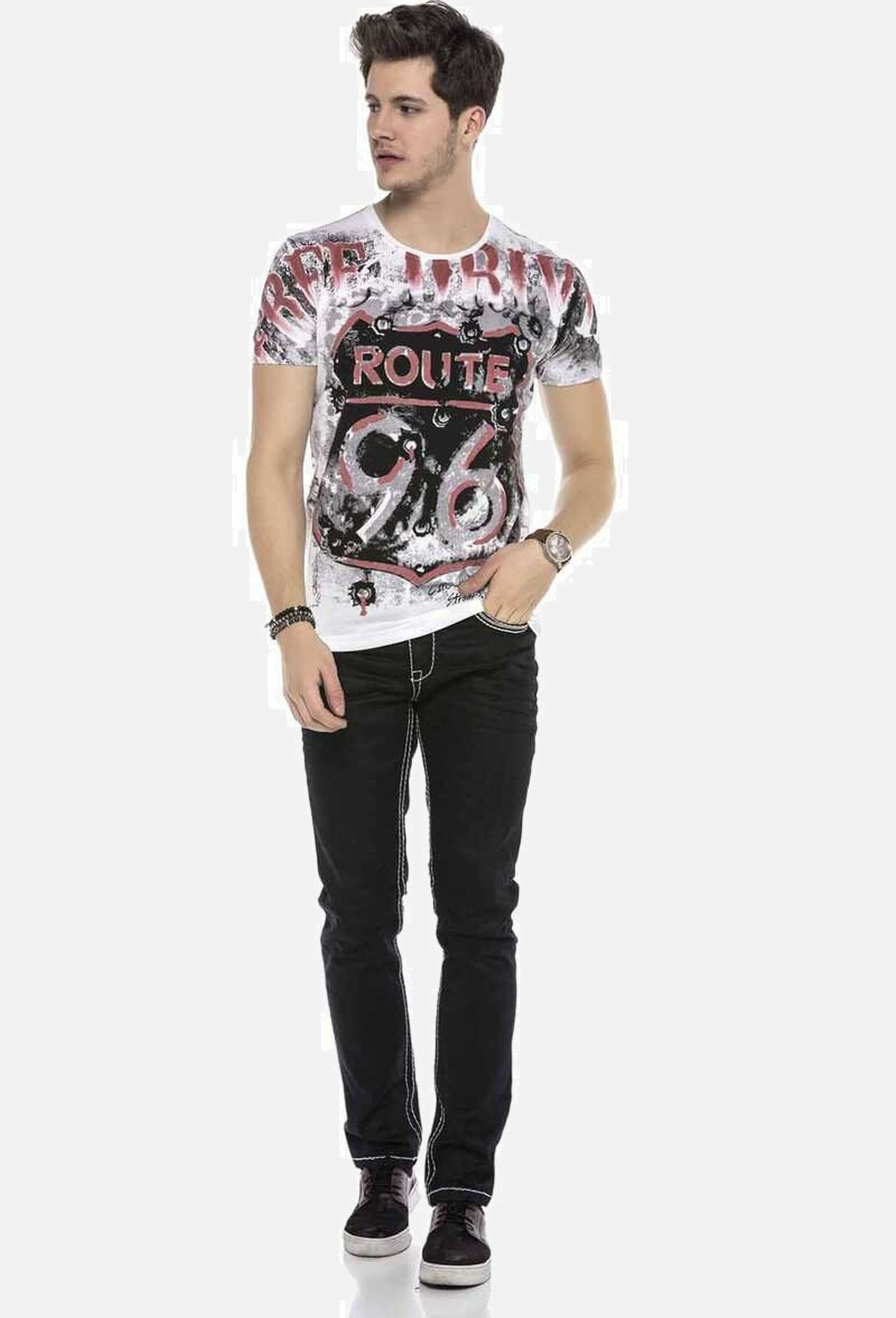 Cipo & Baxx Gerade Jeans »Cipo & Baxx Jeans« mit farblich abgehobenen Nähten, CD553