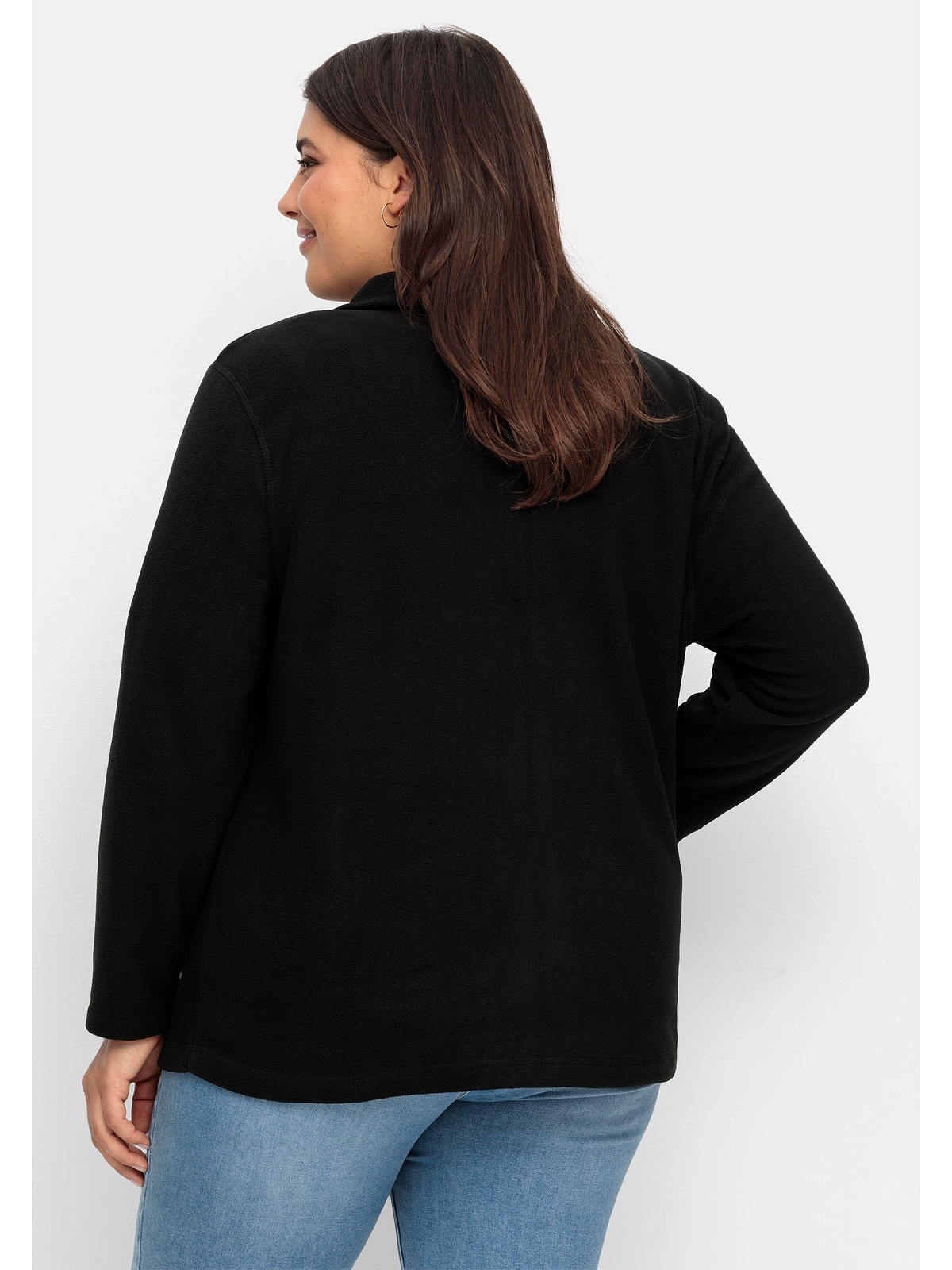 Sheego Strickjacke »Große Größen«, mit Reißverschluss