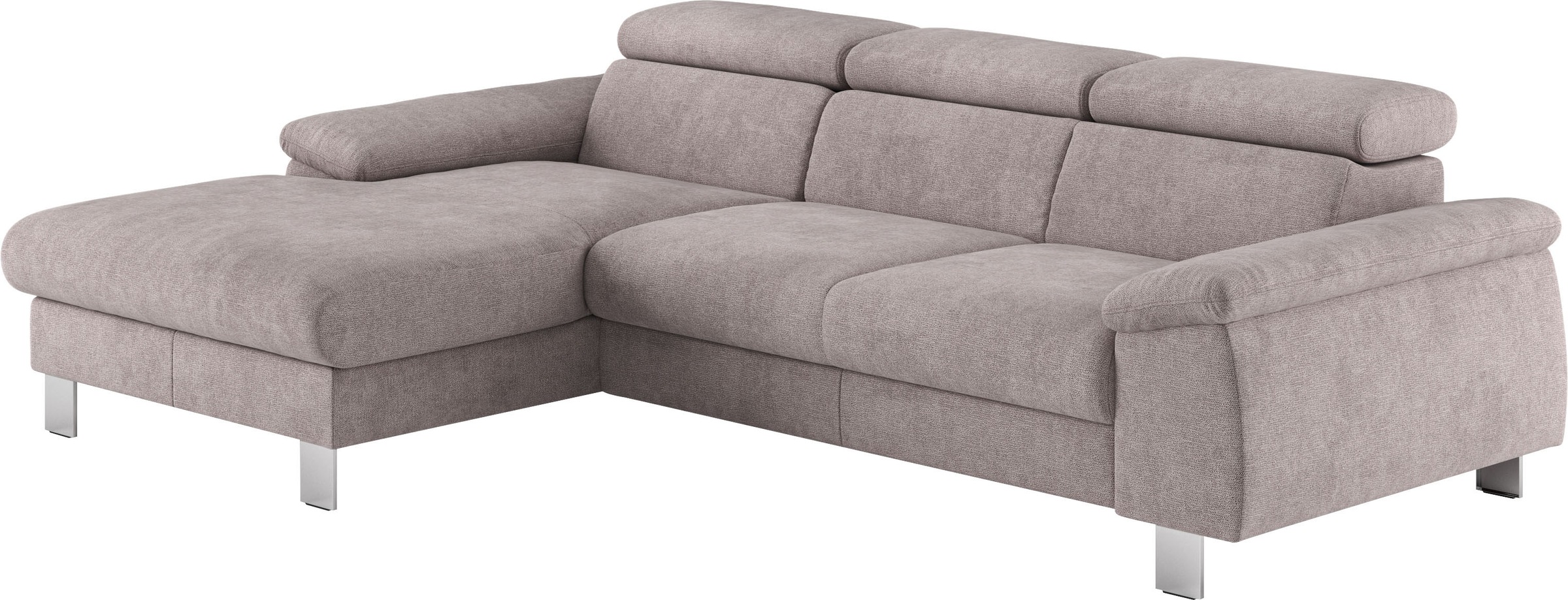 COTTA Ecksofa "Komaris L-Form, B: 244 cm" mit Kopfteilverstellung, optional günstig online kaufen
