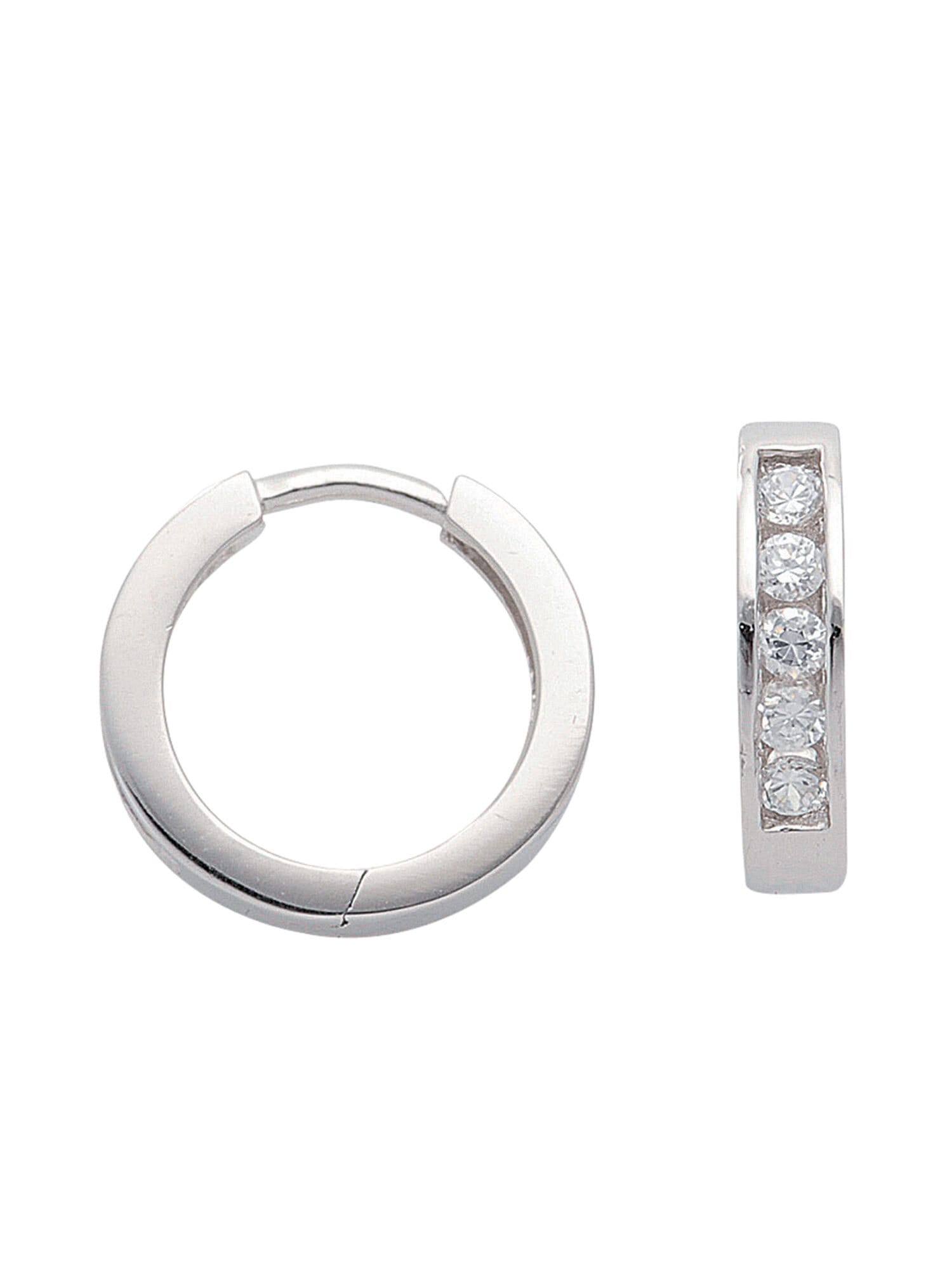 Adelia´s Paar Ohrhänger »925 Silber Ohrringe Creolen Ø 14 1 mm« mit Zirkonia Silberschmuck für Damen