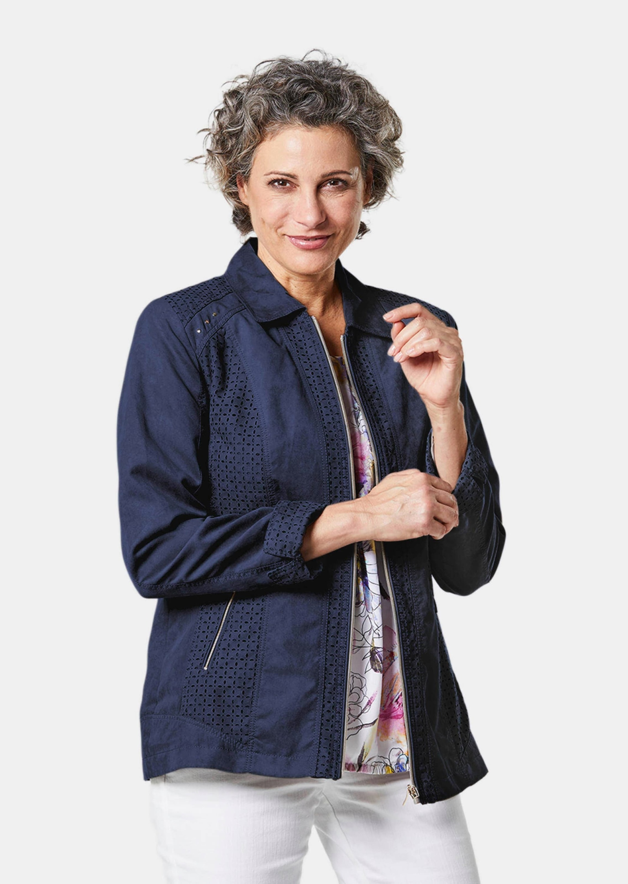 GOLDNER Jackenblazer "Kurzgröße Velourslederimitat-Blazer" Attraktiv perfor günstig online kaufen