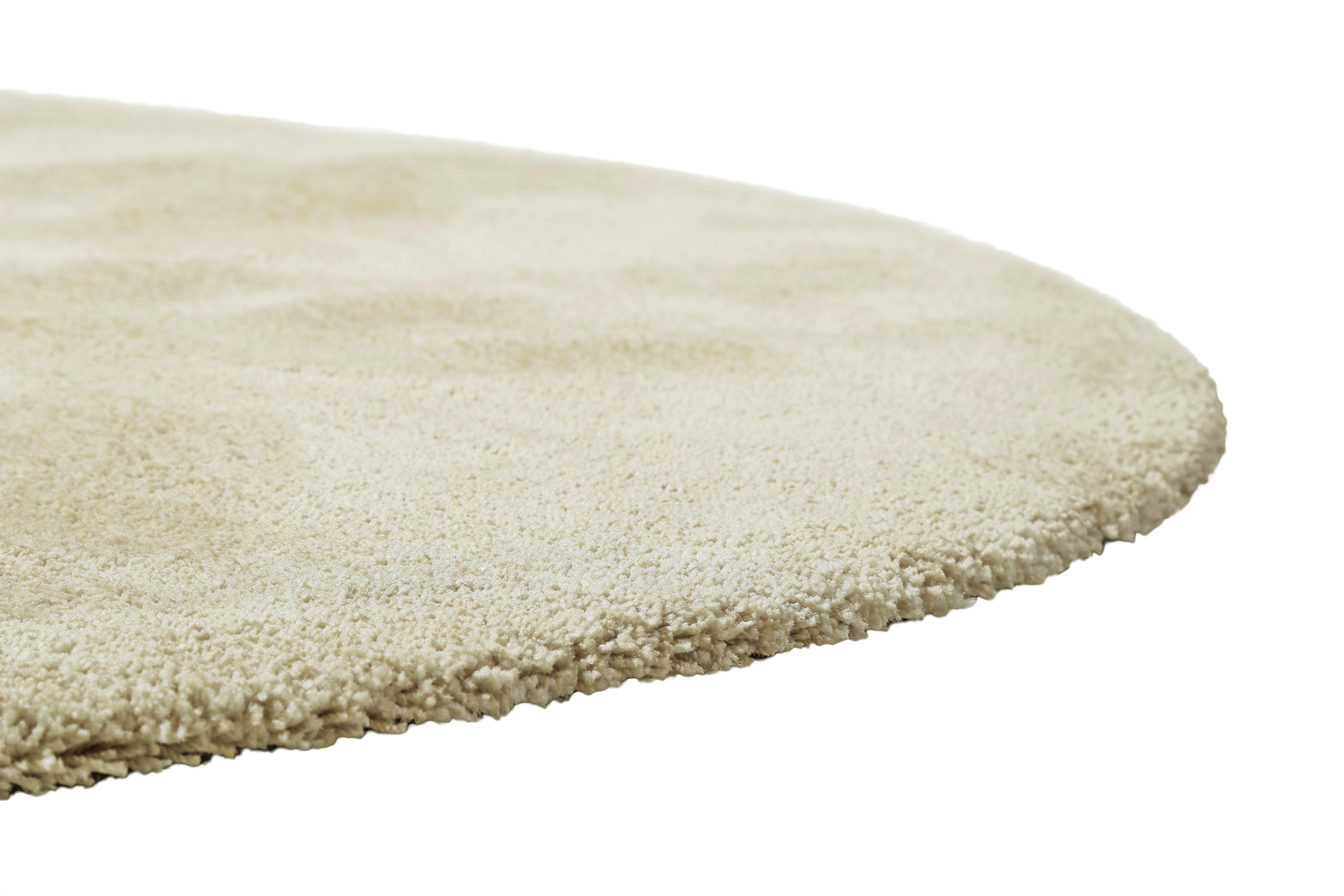 Homie Living Teppich »Pisa«, rund, 25 mm Höhe, Hochflor, Microfaser, uni, weich, Shaggy, Wohnzimmer, Schlafzimmer