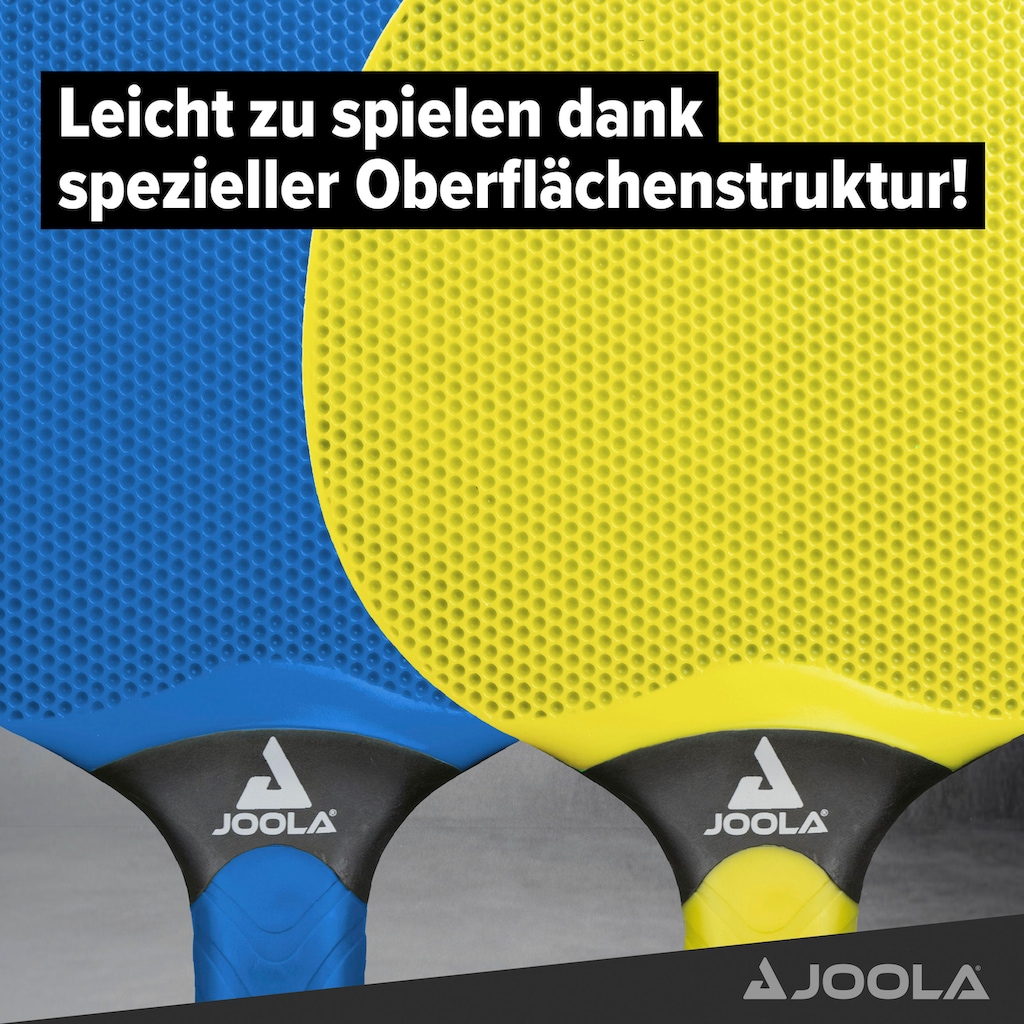 Joola Tischtennisschläger »VIVID Outdoor«, (Set, 6 tlg., mit Bällen-mit Schlägerhülle)