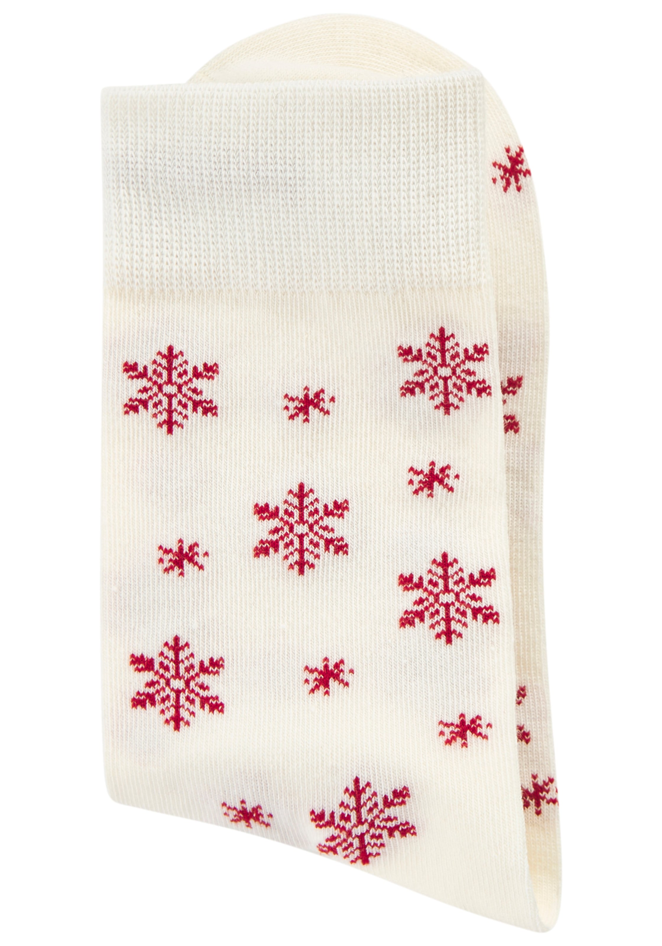 LASCANA Socken Packung, 3 Paar tlg. mit weihnachtlichem Dackelmotiv