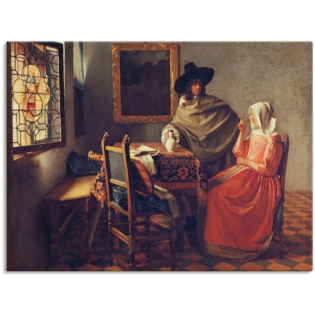 Artland Wandbild »Das Glas Wein. Um 1660/61«, Paar, (1 St.), als  Leinwandbild, Wandaufkleber oder Poster in versch. Größen kaufen | BAUR