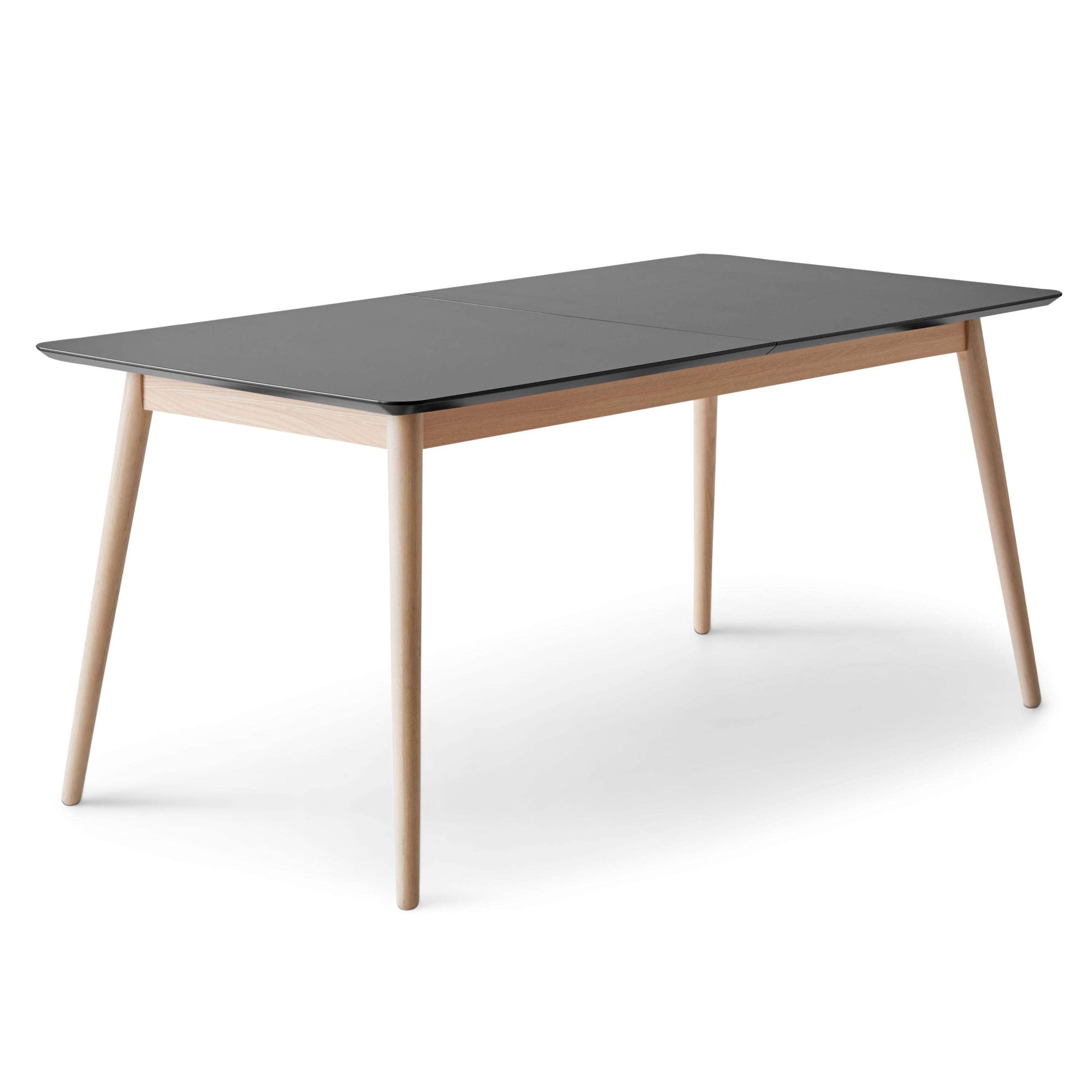 Hammel Furniture "Meza Designtisch mit Auszugsfunktion und 2 Einlegeplatten" abgerundete Tischplatte MDF, Massivholzgestell, in zwei Breiten