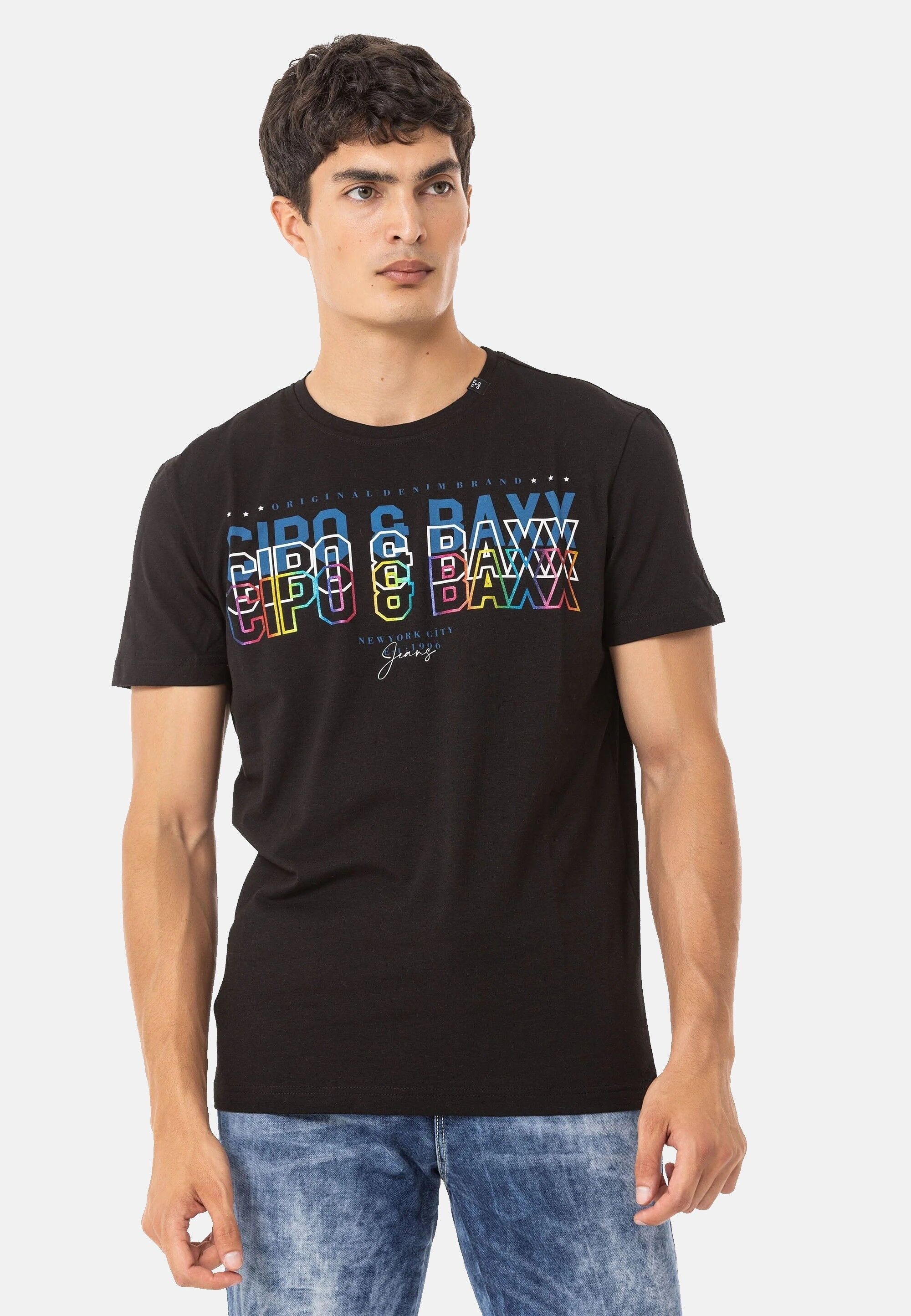 Cipo & Baxx T-Shirt »CT717« gerade geschnitten