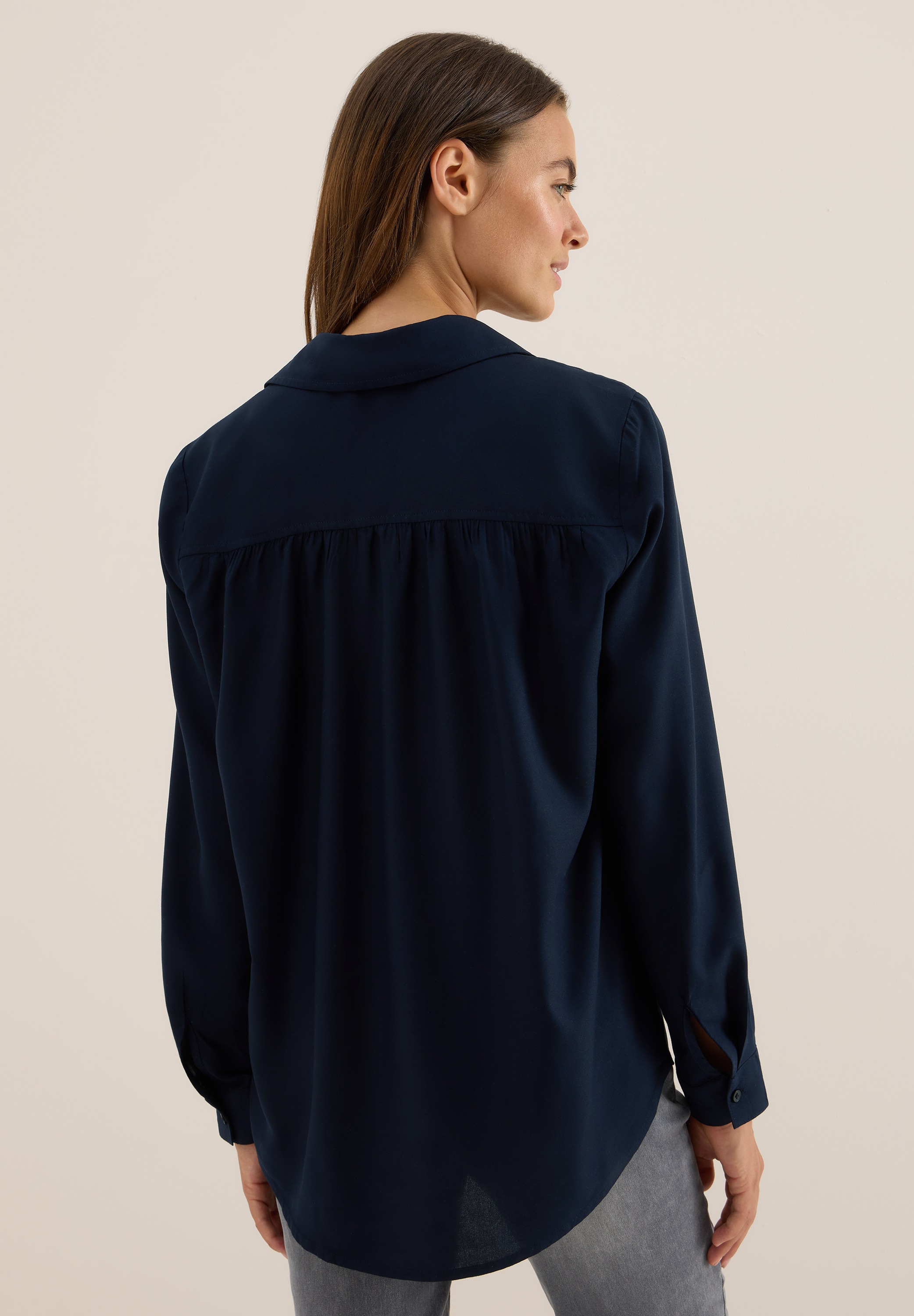 Cecil Langarmbluse aus seidiger Viskose günstig online kaufen