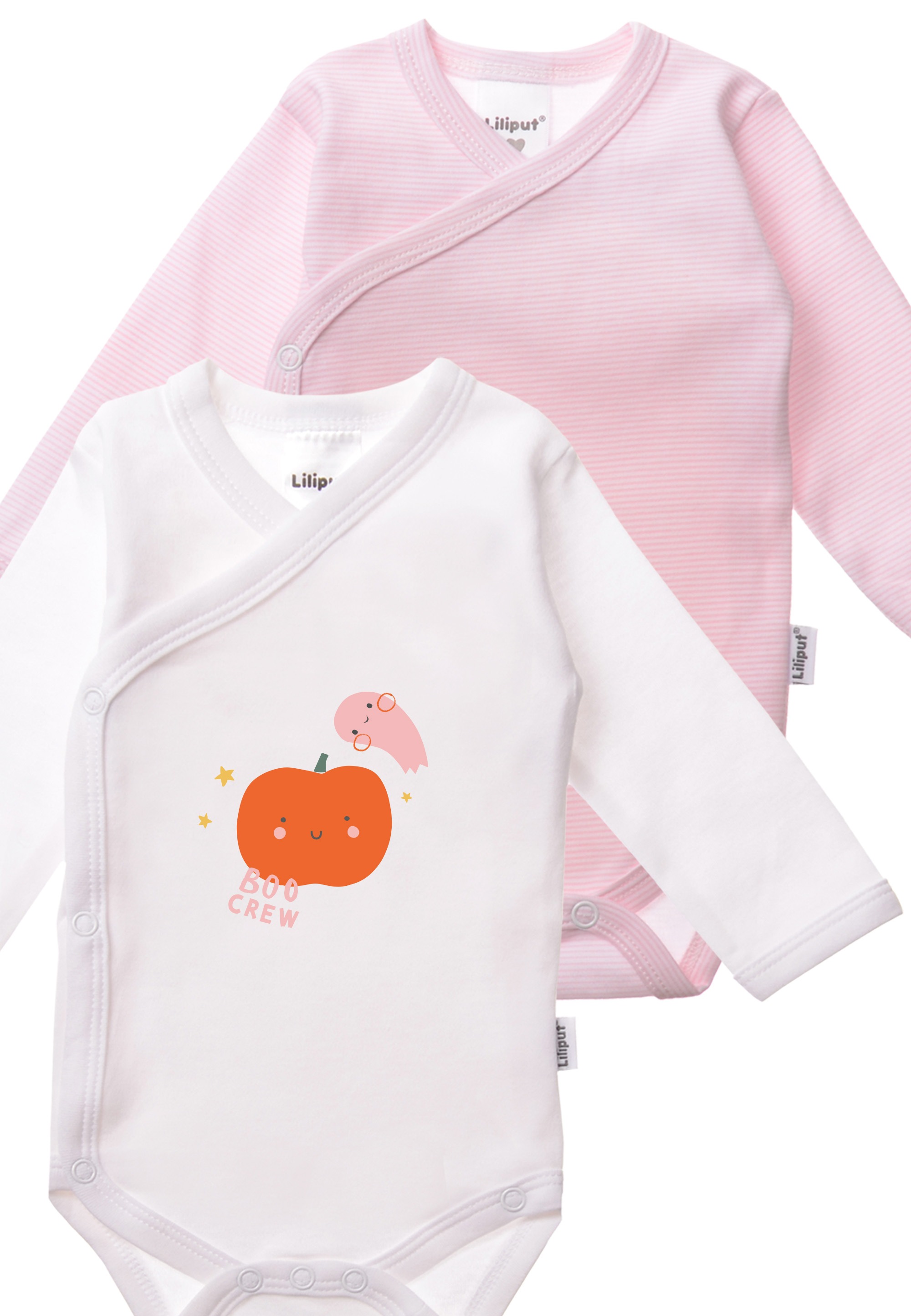 Liliput Wickelbody »Boo Crew«, mit praktischer Druckknopfleiste im 2er-Pack