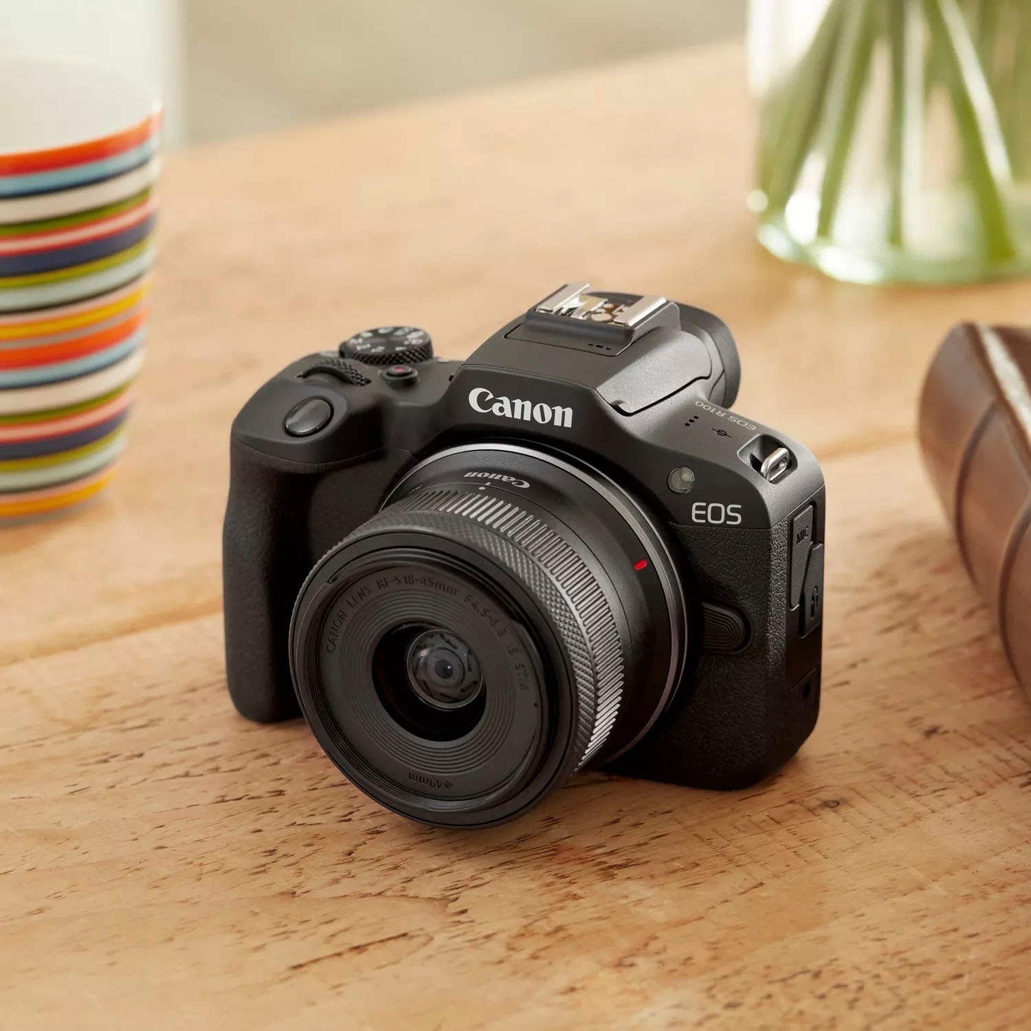 Canon Systemkamera »EOS R100 F4.5-6.3 + 18-45mm 24,1 RF-S MP, Kit«, STM, IS IS | 18-45mm STM Bluetooth-WLAN RF-S F4.5-6.3 BAUR