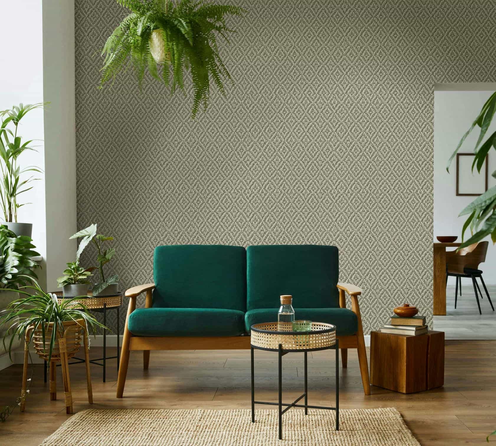 Marburg Vliestapete »Tapete Nature Grid«, 3D-Optik, moderne Vliestapete für Wohnzimmer Schlafzimmer Küche