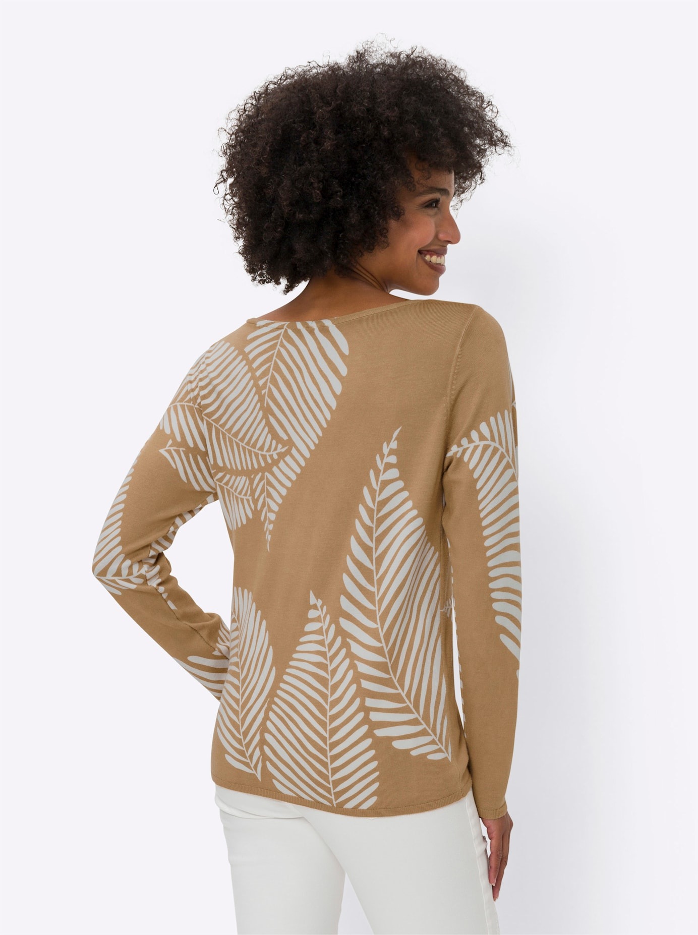 heine V-Ausschnitt-Pullover »Druck-Pullover«