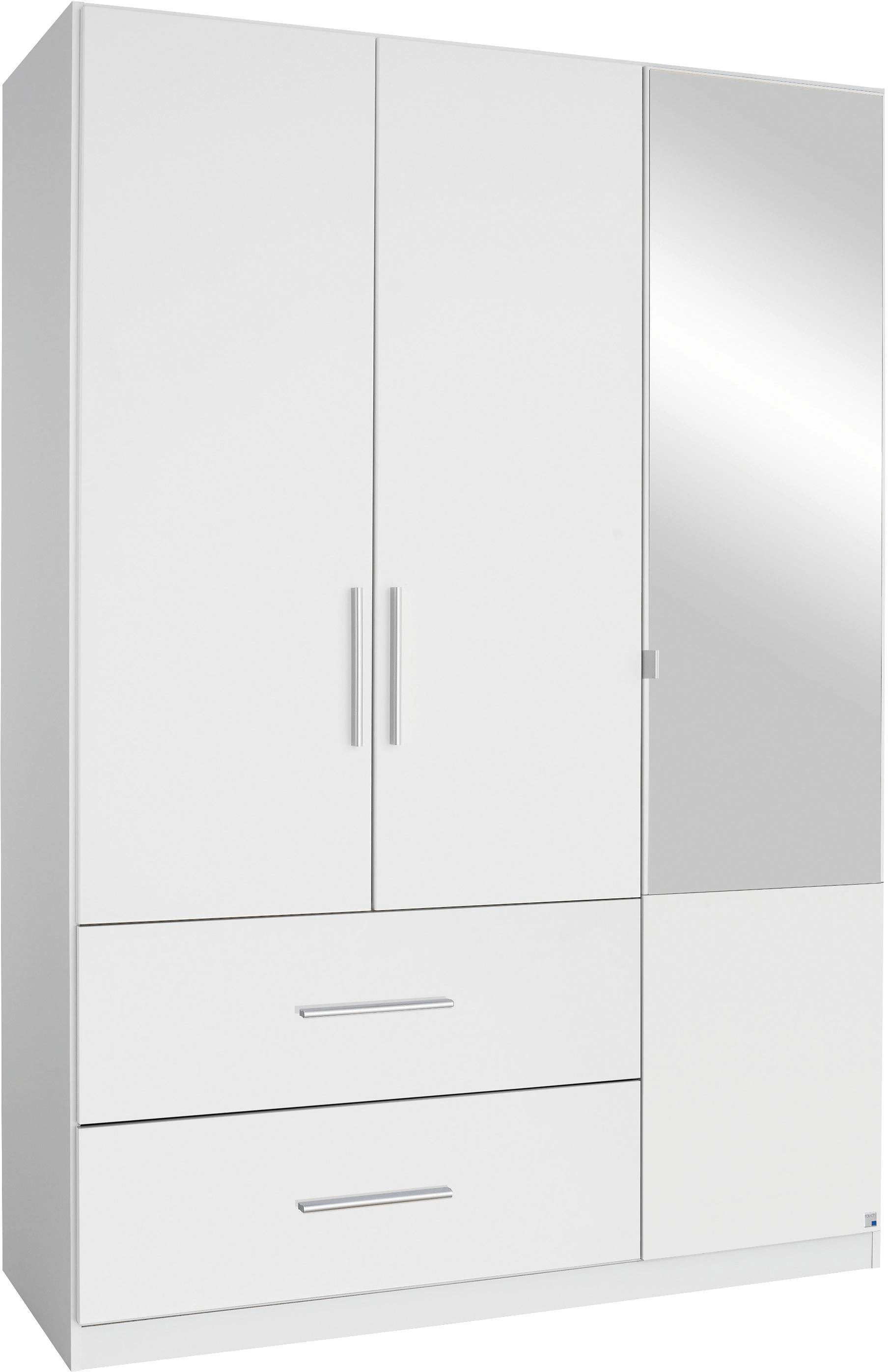 rauch Kleiderschrank "Drehtürenschrank Schrank Garderobe Wäscheschrank Schlafzimmer ALVOR" Breiten 91/136/181 cm, Höhe 197 cm, erhältlich optional mit Spiegel, 2 große Schubladen MADE IN GERMANY