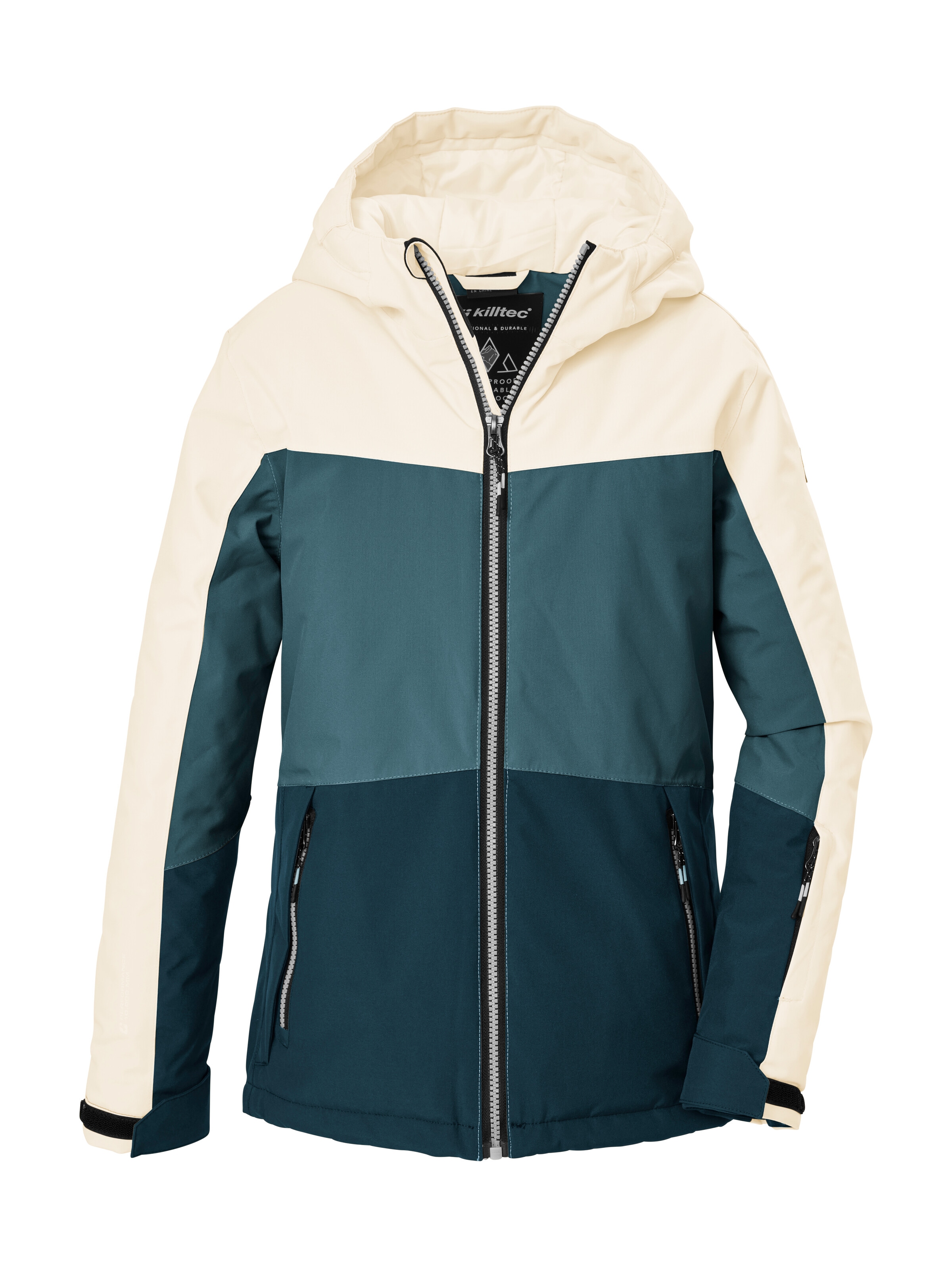 Killtec "KSW 198 GRLS SKI JCKT" Wind- und wasserdichte Skijacke mit Colourblock-Design
