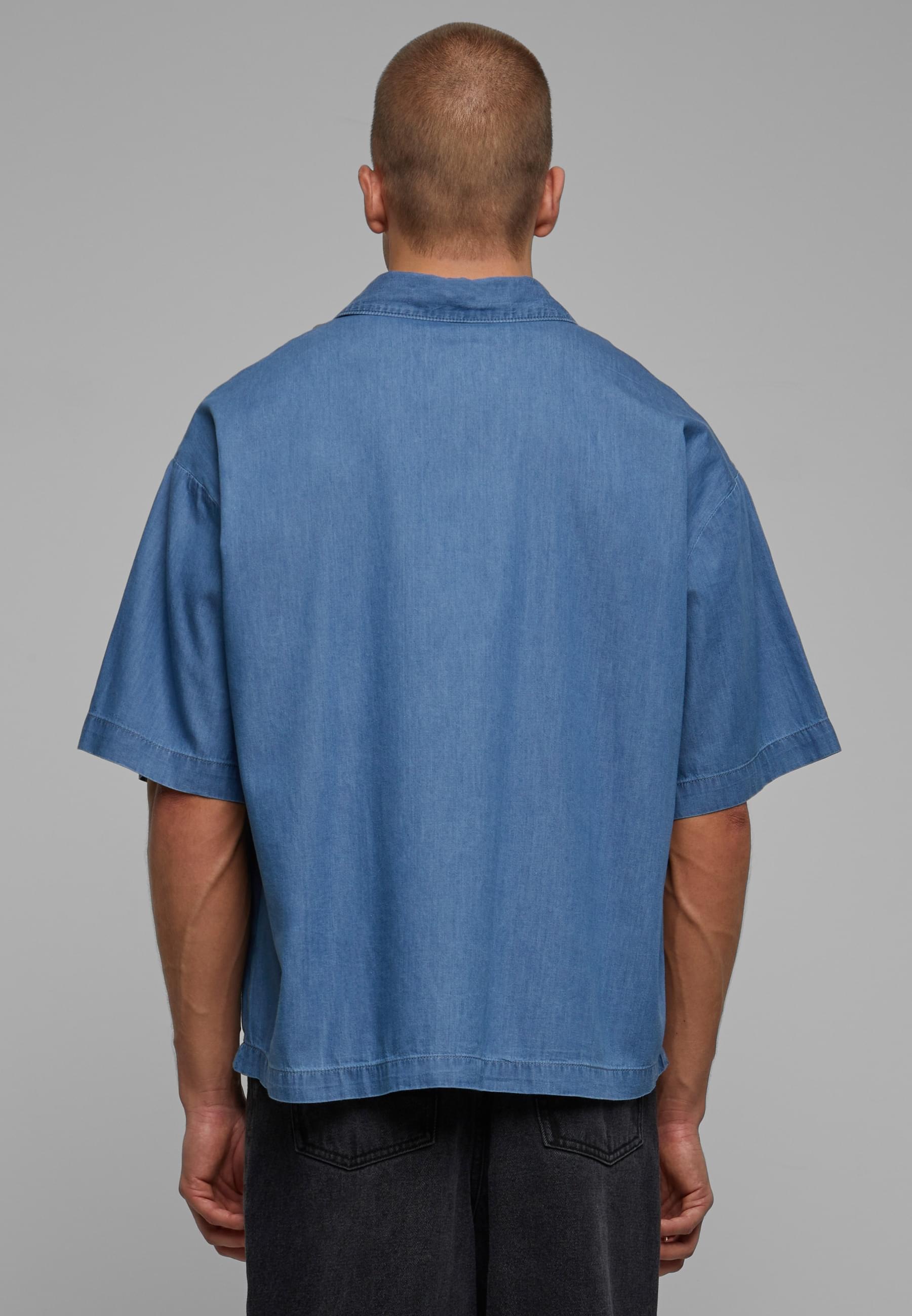 URBAN CLASSICS Langarmhemd »Urban Classics Herren Lightweight Denim Shirt«, (1 tlg.)