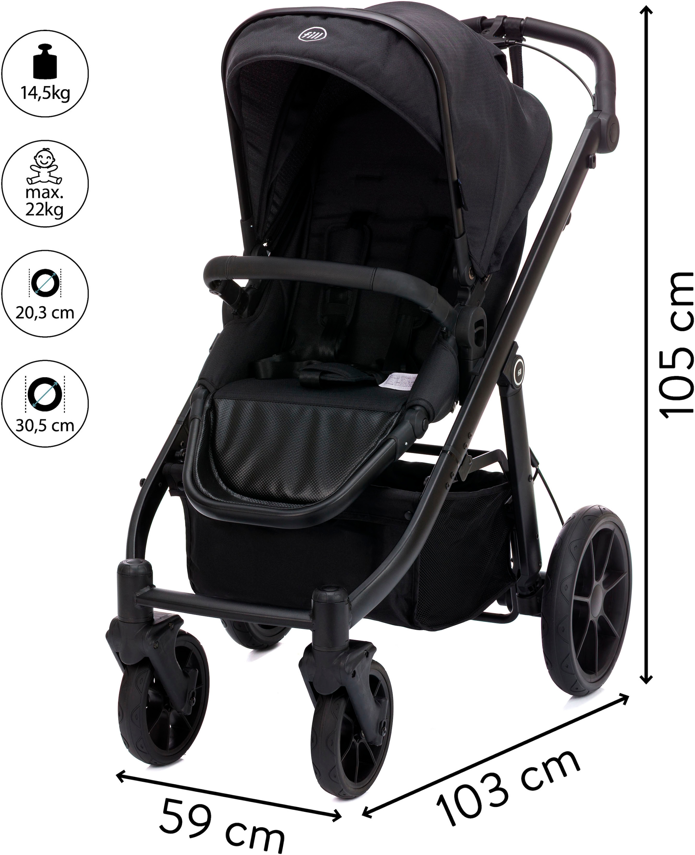 Fillikid Kinder-Buggy »Fill Voyager« 22 kg