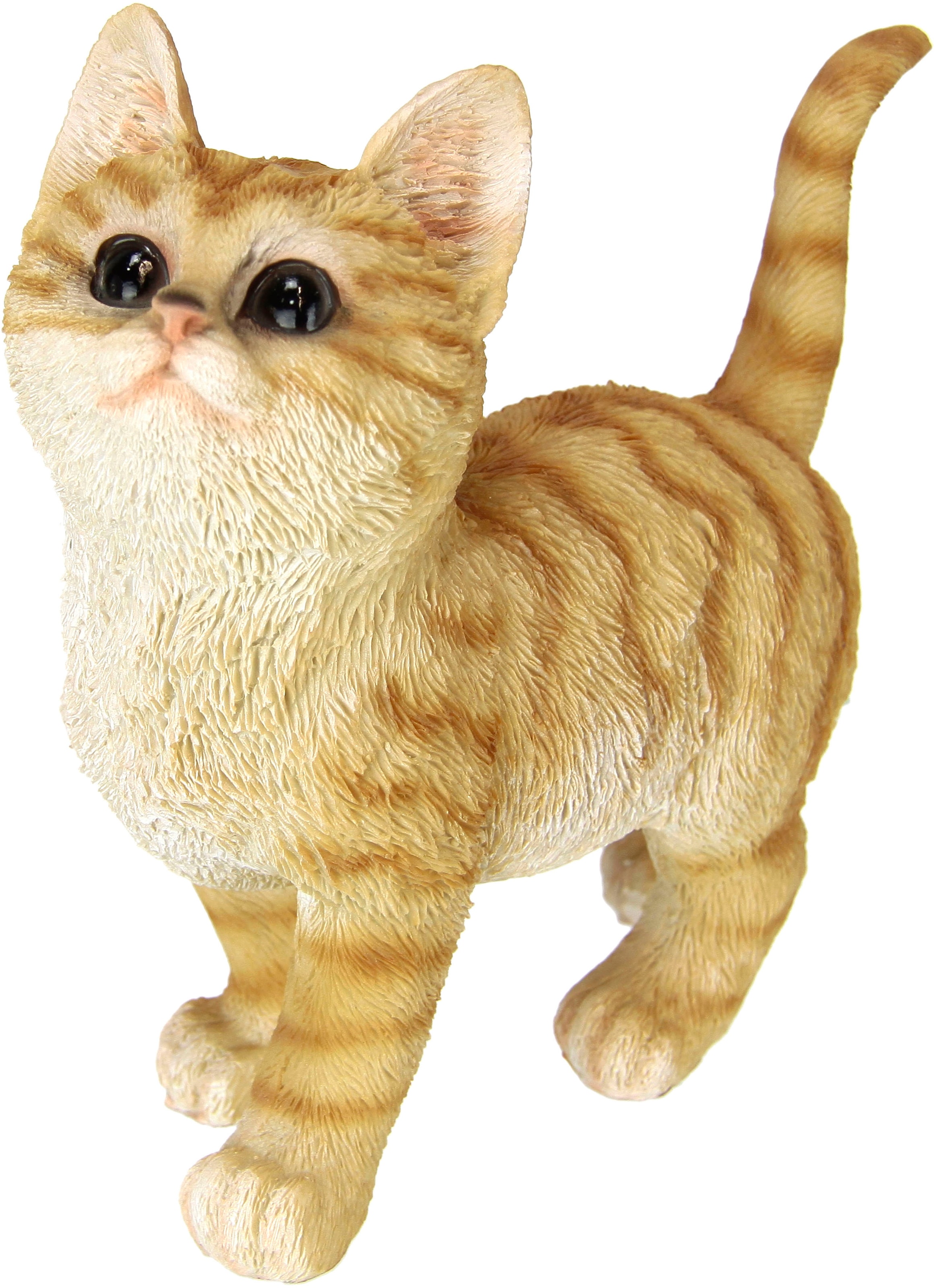 Dekofigur »Katze«, getigerte Katzenfigur, Tierfigur