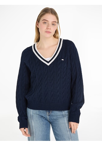 TOMMY JEANS Tommy Džinsai V-Ausschnitt-Pullover »T...