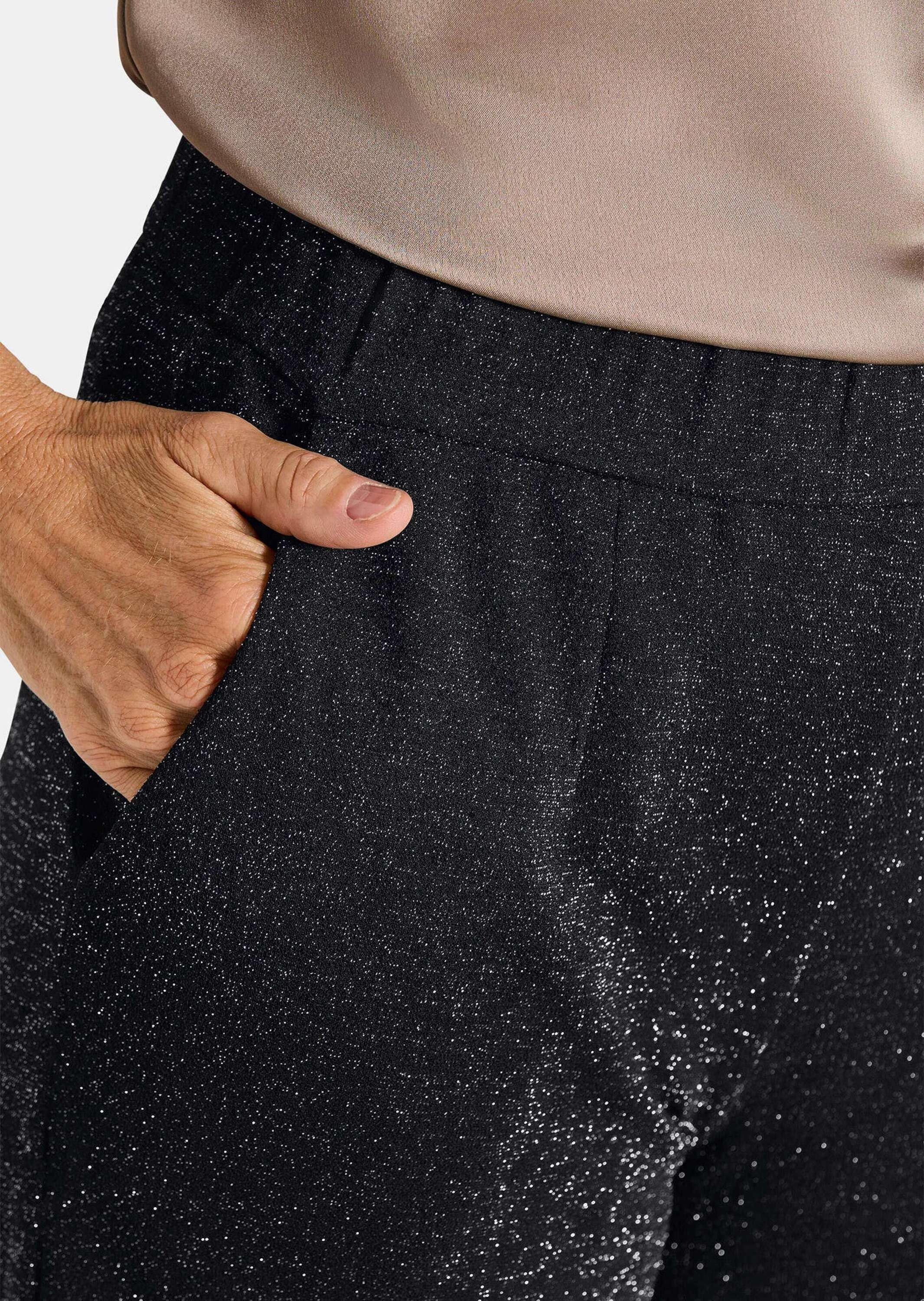 GOLDNER Schlupfhose »Kurzgröße Weite Hose VERA aus glänzendem Jersey«