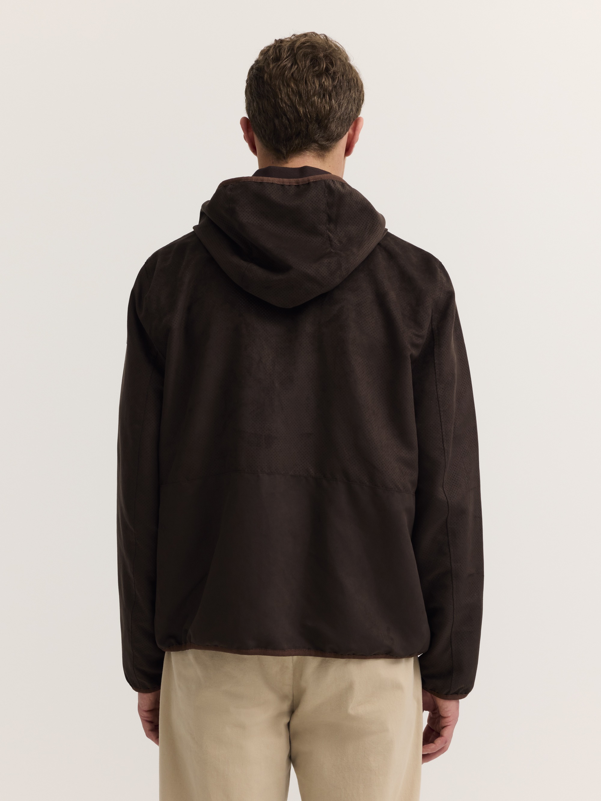 bugatti Kurzjacke "Premium Suede" Regular Fit wasserabweisend mit Kapuze günstig online kaufen