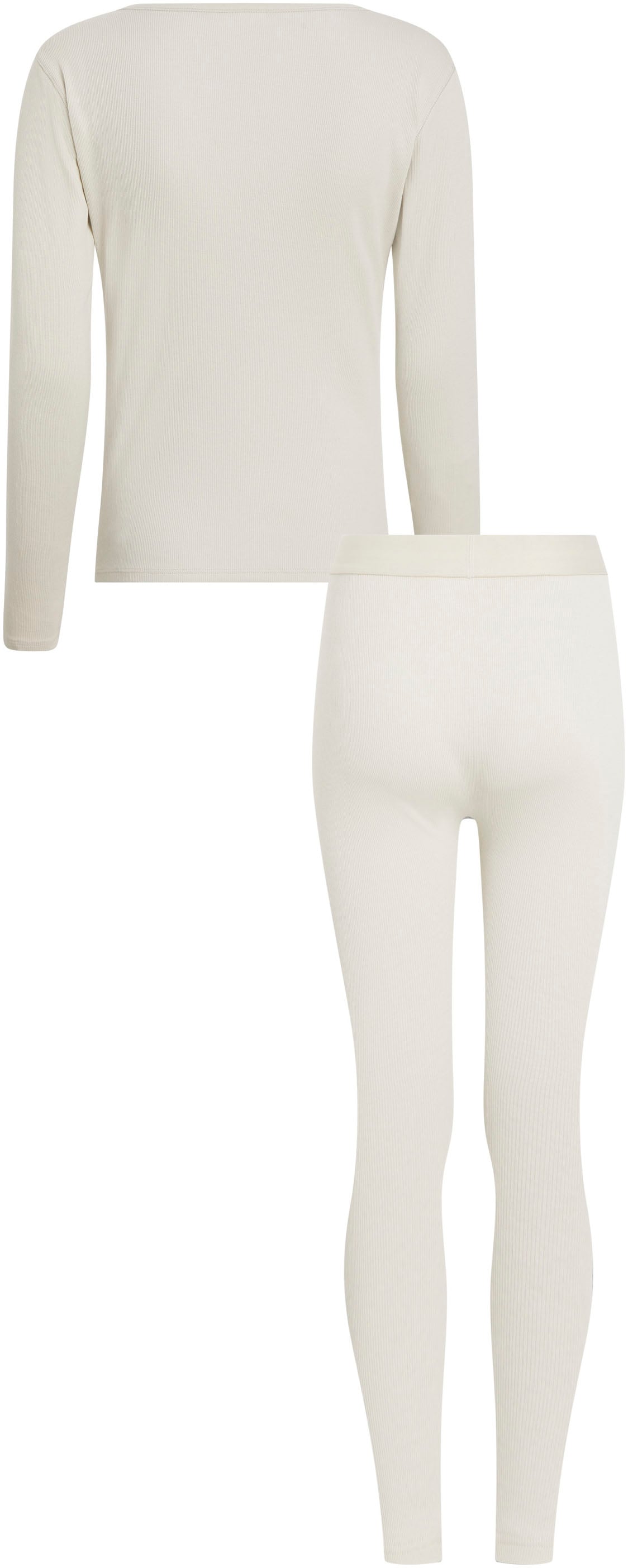 Calvin Klein Underwear Relaxanzug »L/S HENLEY & LEGGING«, (Set, 2 tlg.), mit tiefem Ausschnitt und Knopfleiste