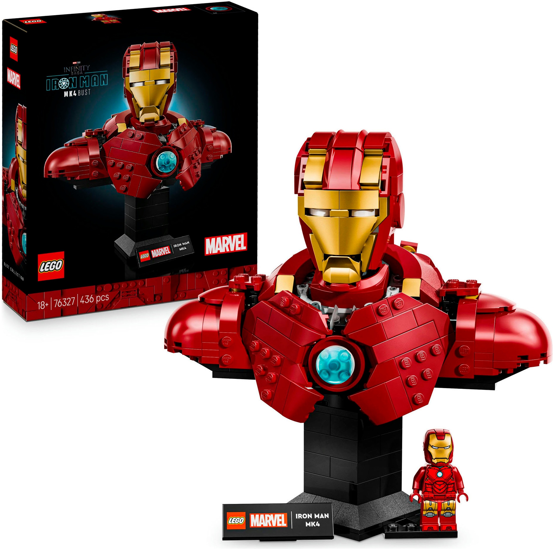 LEGO Konstruktionsspielsteine "Iron Man MK4 (76327), LEGO Super Heroes", bunt, Kunststoff, Spielbausteine, Made in Europe