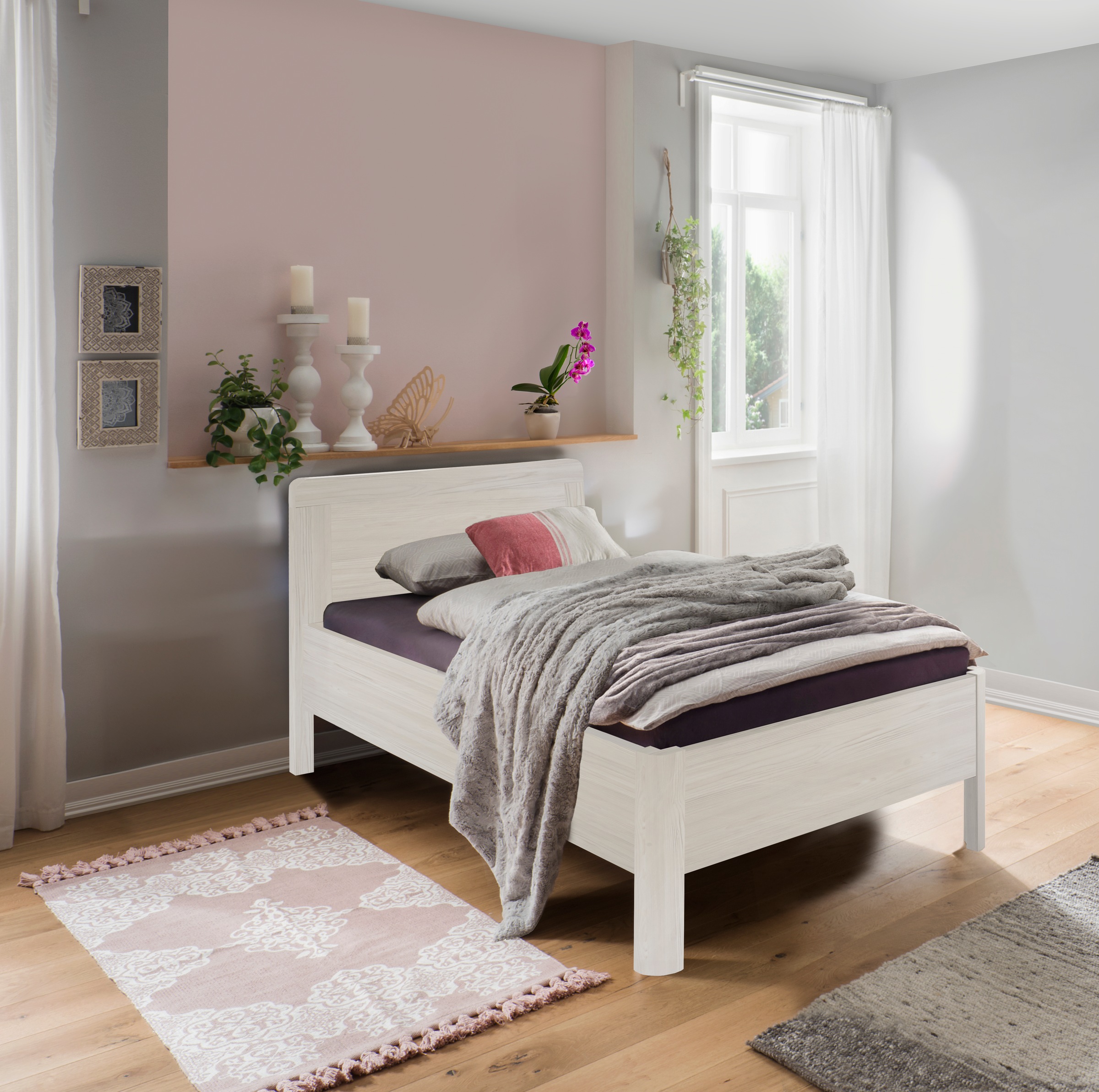 WIEMANN Holzbett "Bern, Bettgestell, Bettrahmen, für Schlafzimmer", (4-fach günstig online kaufen
