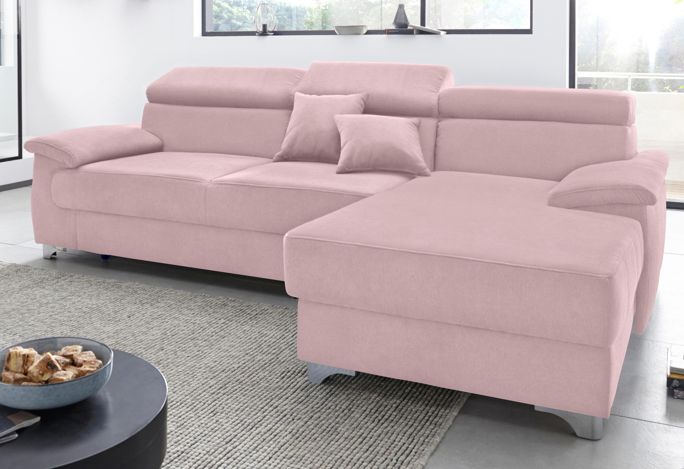 DOMO collection Ecksofa "Mira, inklusive Kopfteilverstellung für mehr Wohlf günstig online kaufen