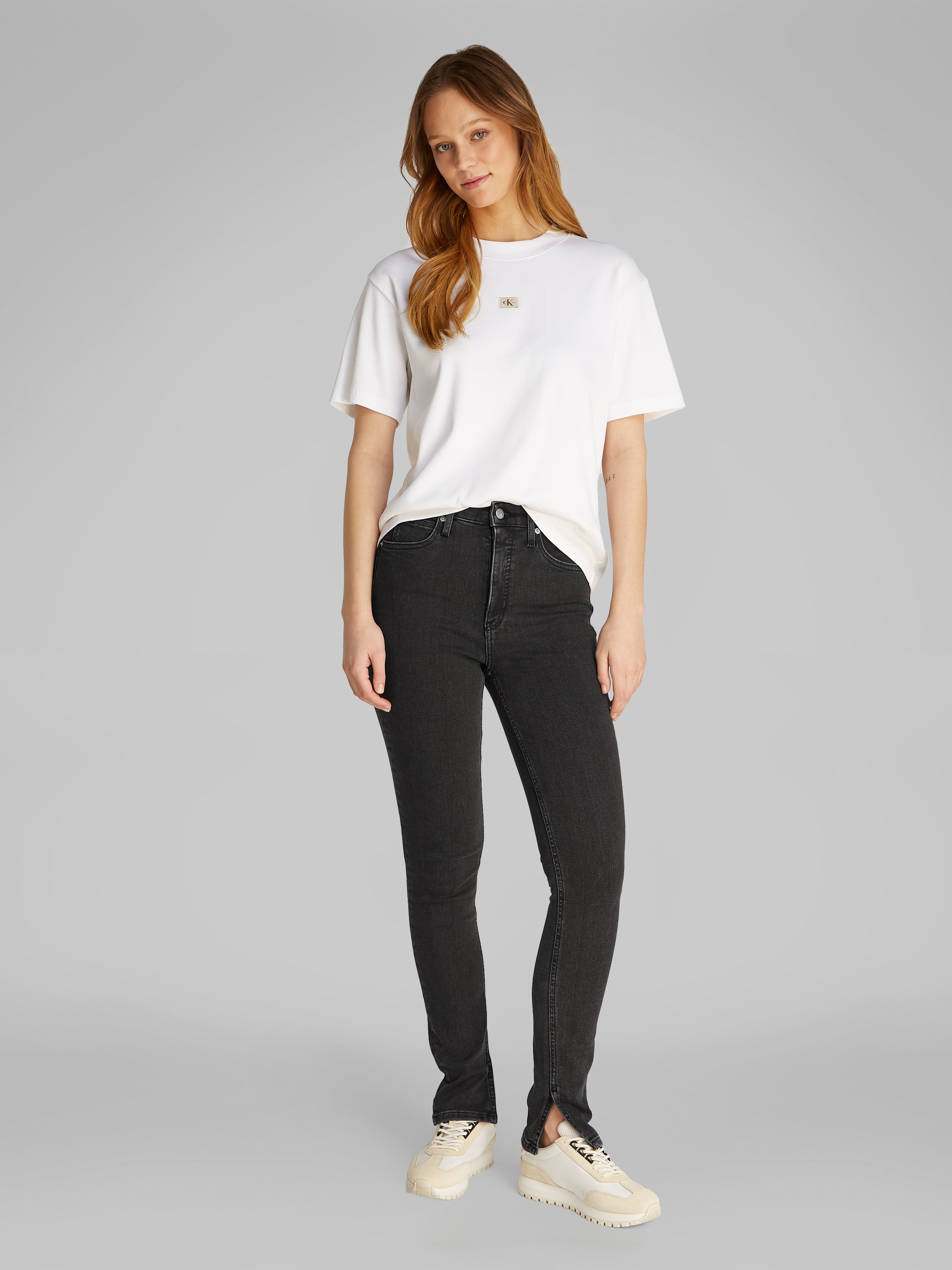 Calvin Klein Jeans Skinny-fit-Jeans »HIGH RISE SKINNY«, in schwarzer Waschung