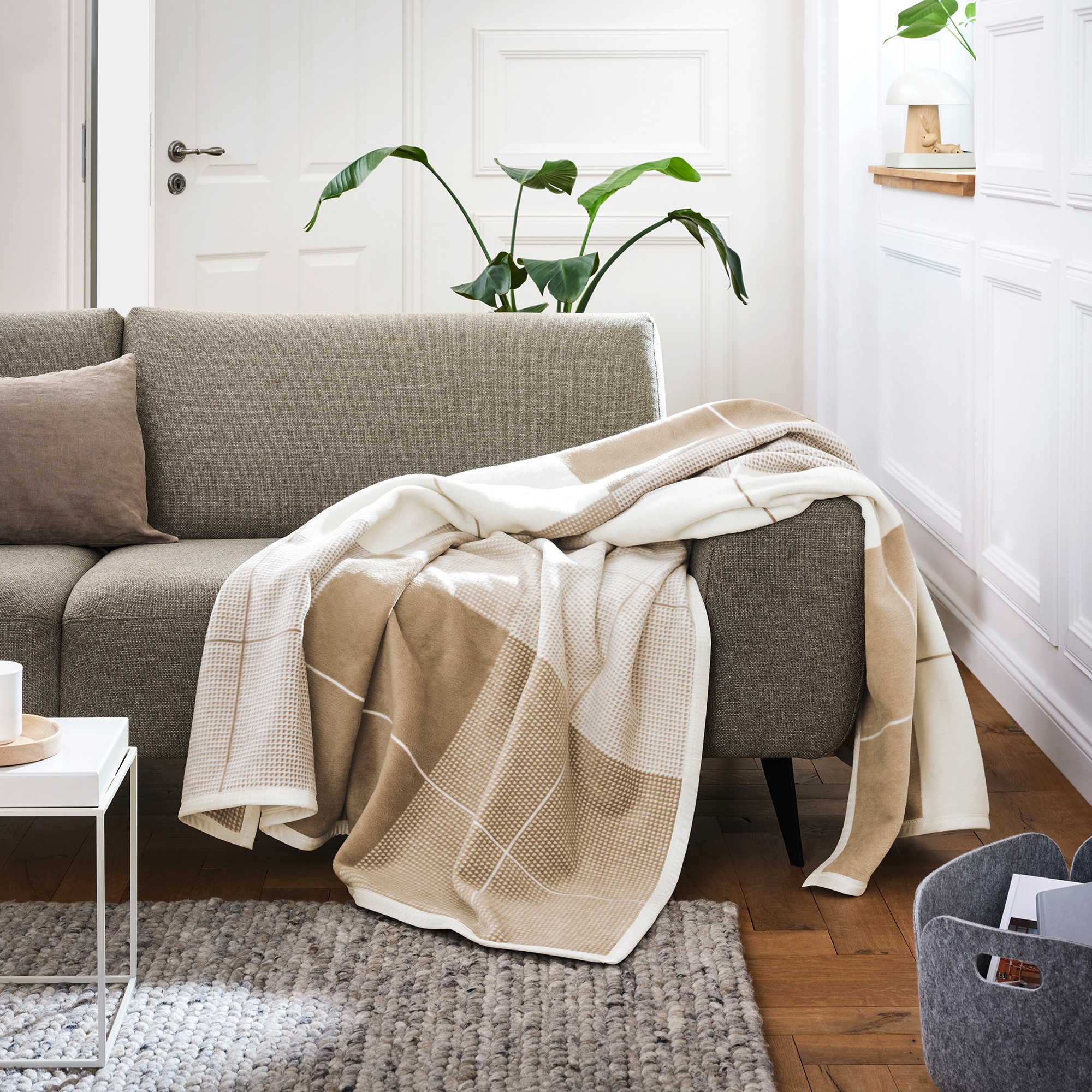 IBENA Wohndecke »Wohndecke Amalfi«, im zeitlosen Karo-Design