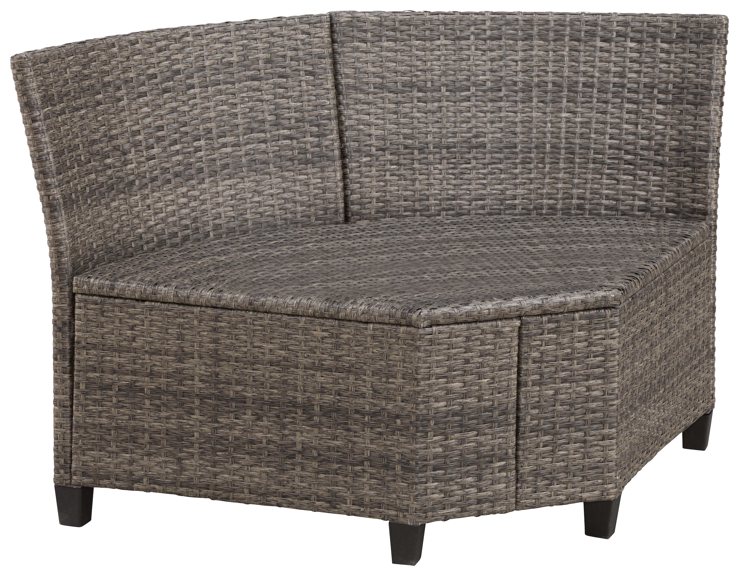 KONIFERA Gartenlounge-Set »Keros Premium«, (Set, 20 tlg., 2x 2er Sofa, 1x Ecke, 1x Sessel, 2x Hocker, 1x Tisch 145x75x67,5cm), Ecklounge, Polyrattan, Stahl, geeignet für 8 Personen, inkl. Auflagen