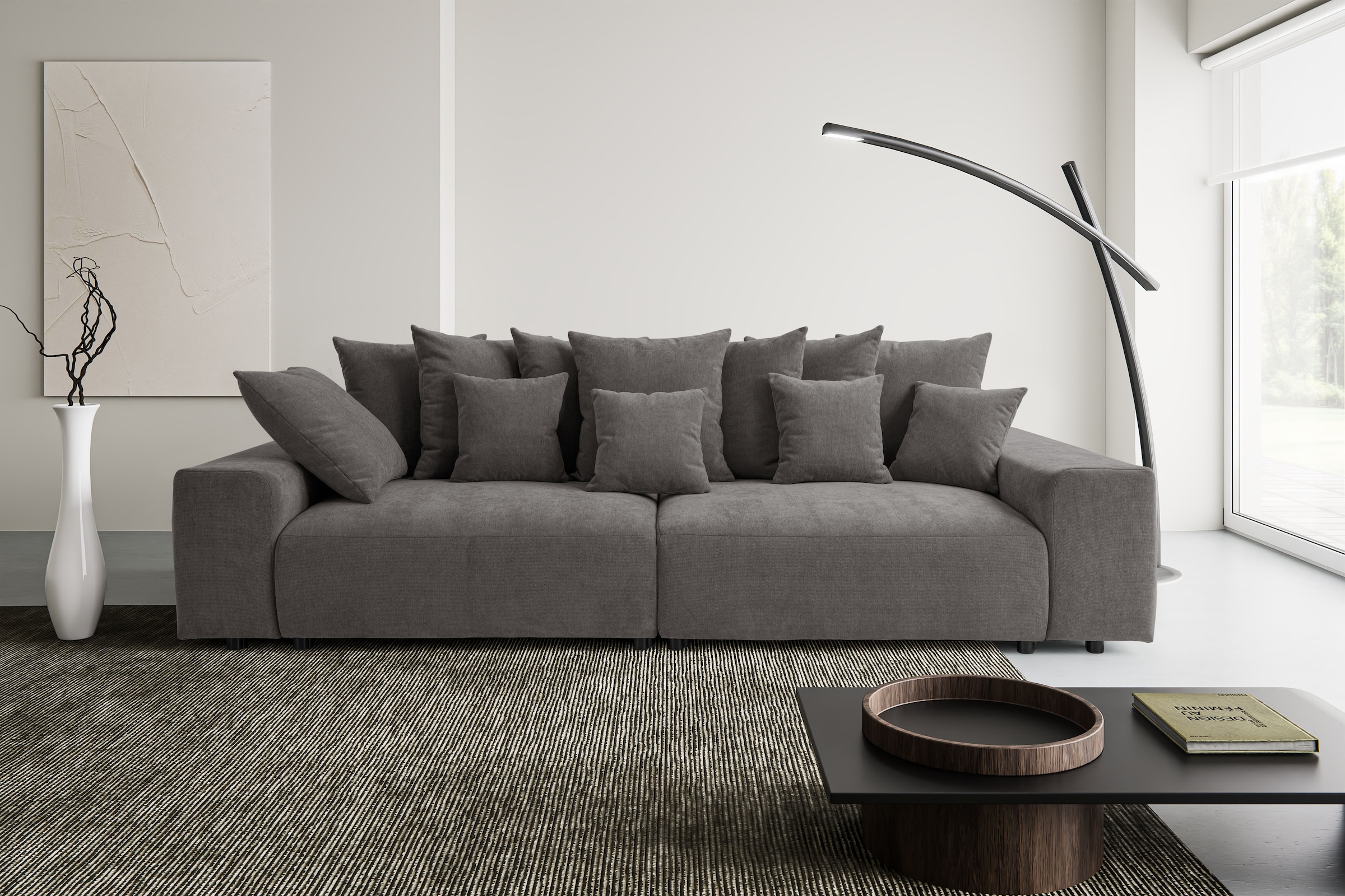 WERK2 Big-Sofa "Maxi Breite 290 cm, modern & bequem, viel Platz auf diesem Mega Sofa" Struktur, XXL