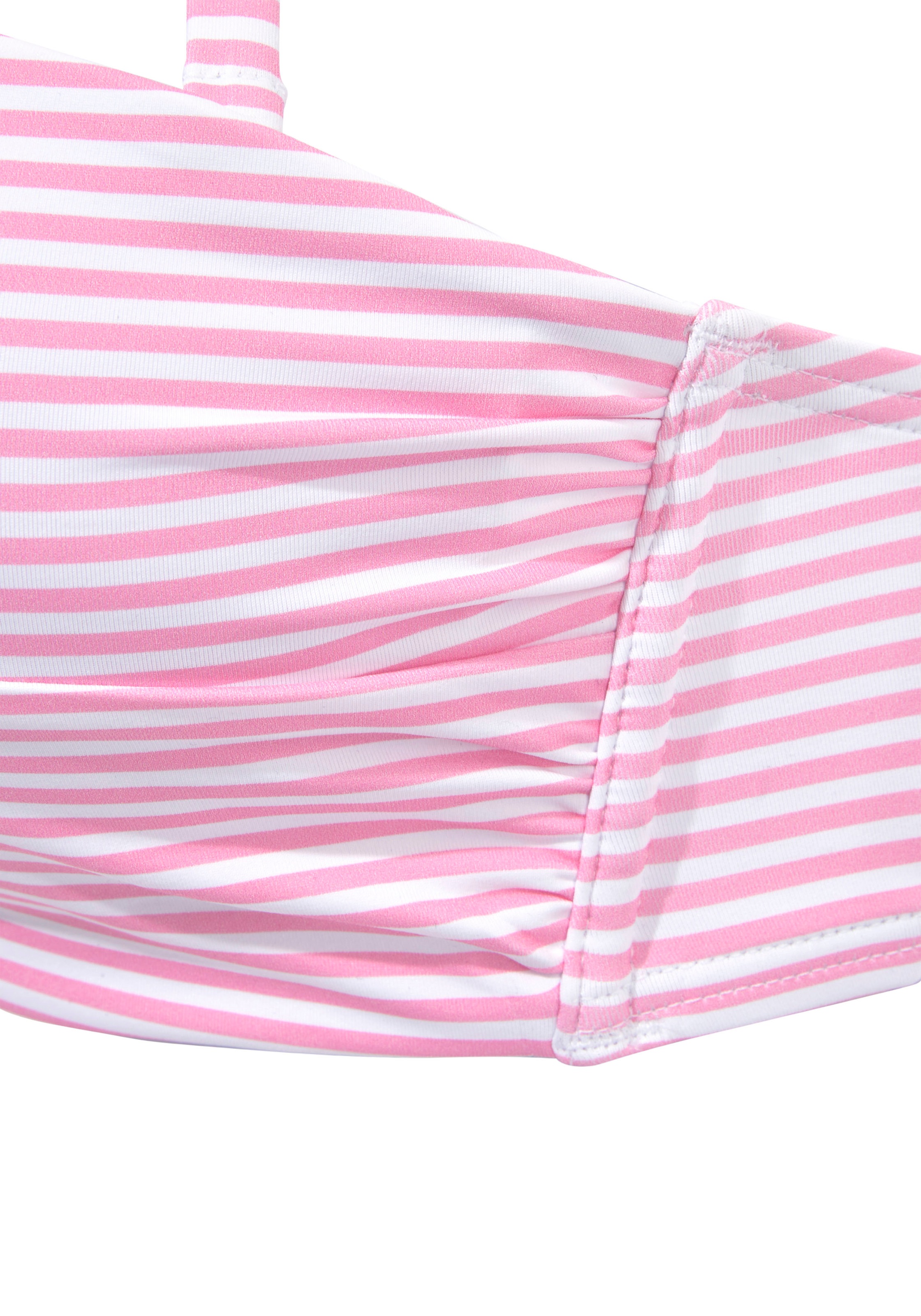 s.Oliver Bikini Set Pink White Striped 3