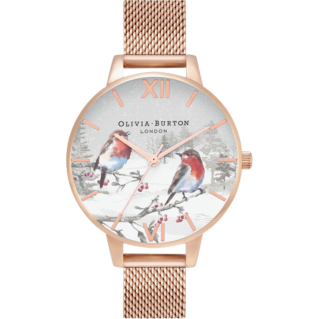 Damenmode Uhren OLIVIA BURTON Quarzuhr »Winter Wonderland, OB16WL93« roségoldfarben