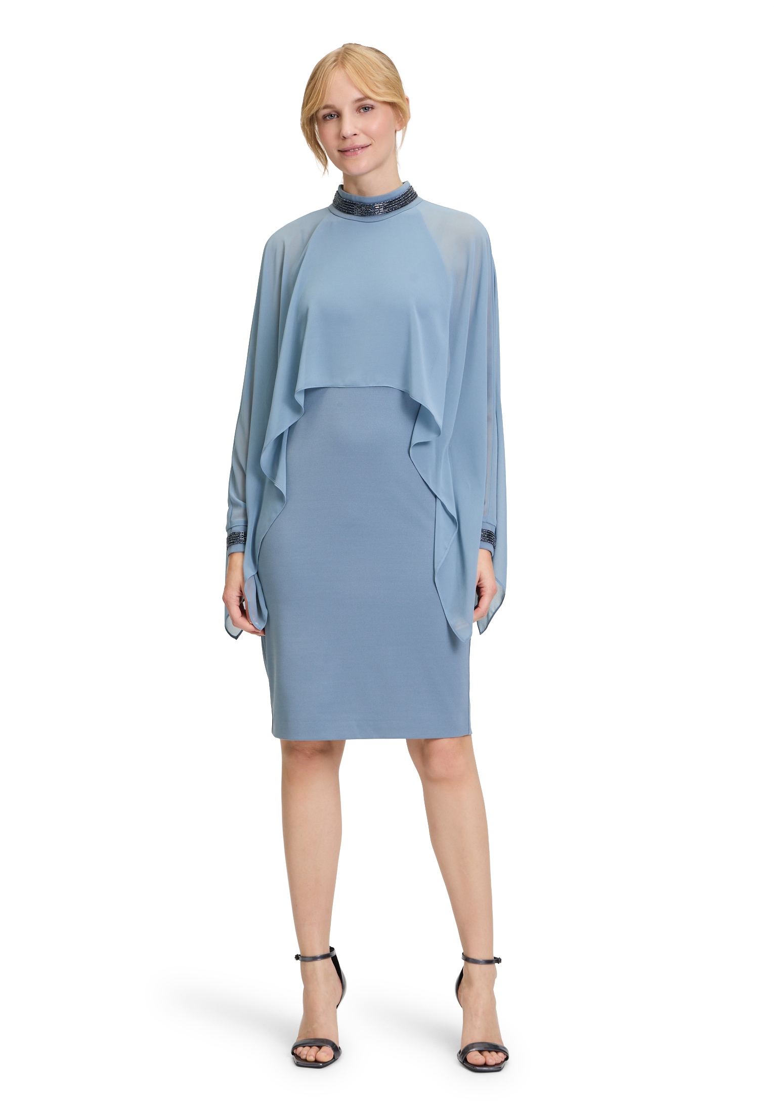 Vera Mont Cocktailkleid "Damen mit Stehkragen" Ohne Tasche Materialmix günstig online kaufen