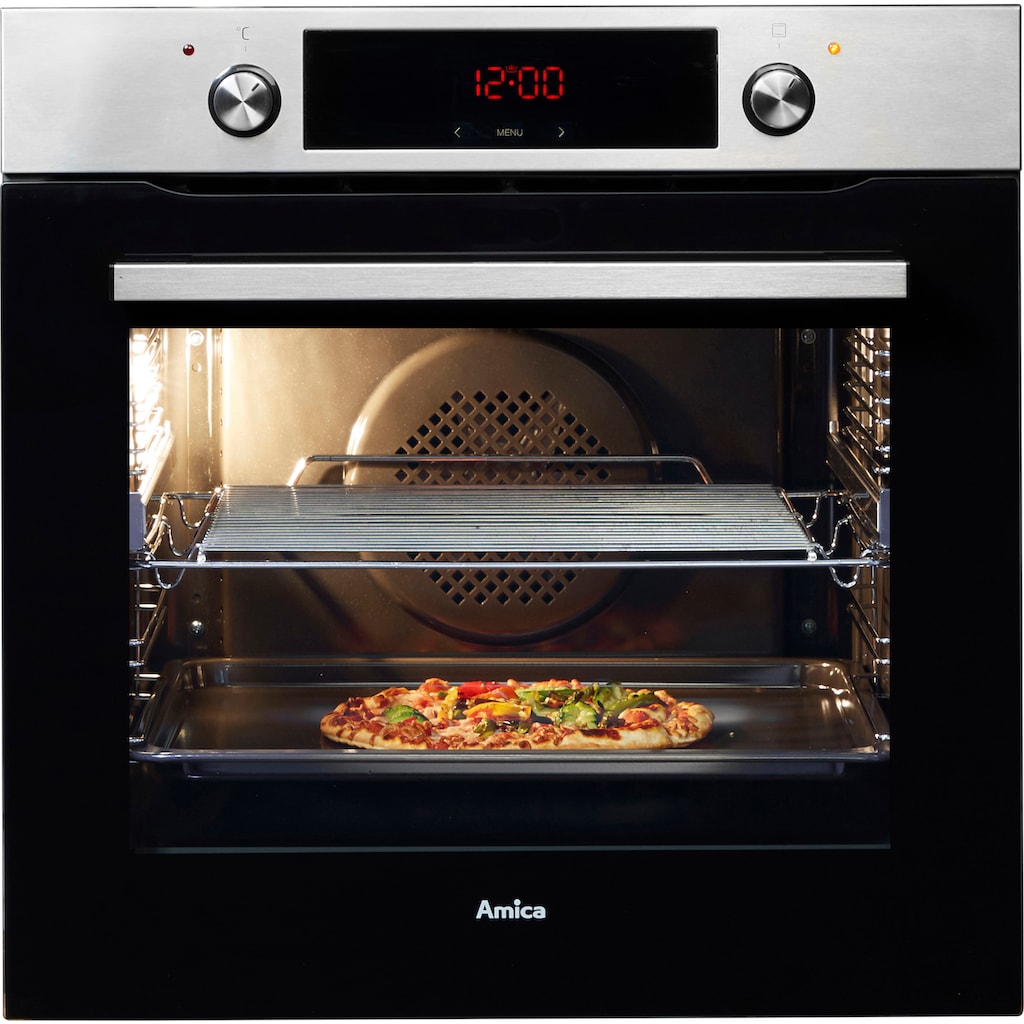 Amica Einbaubackofen »EBX 943 110 E«, EBX 943 110 E, mit 1-fach-Teleskopauszug, Steam Clean