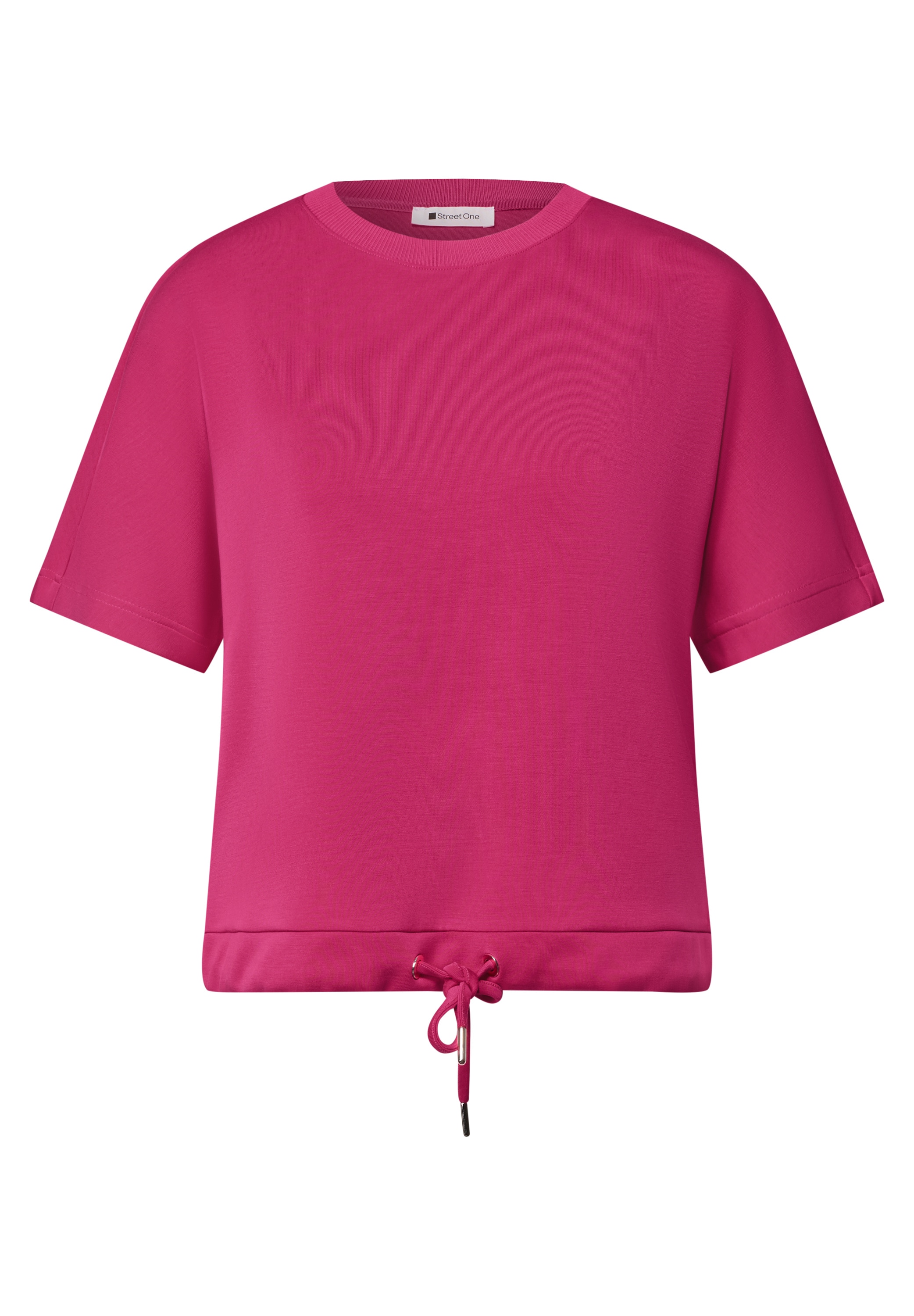 STREET ONE T-Shirt mit Elastiksaum und Tunnelzug