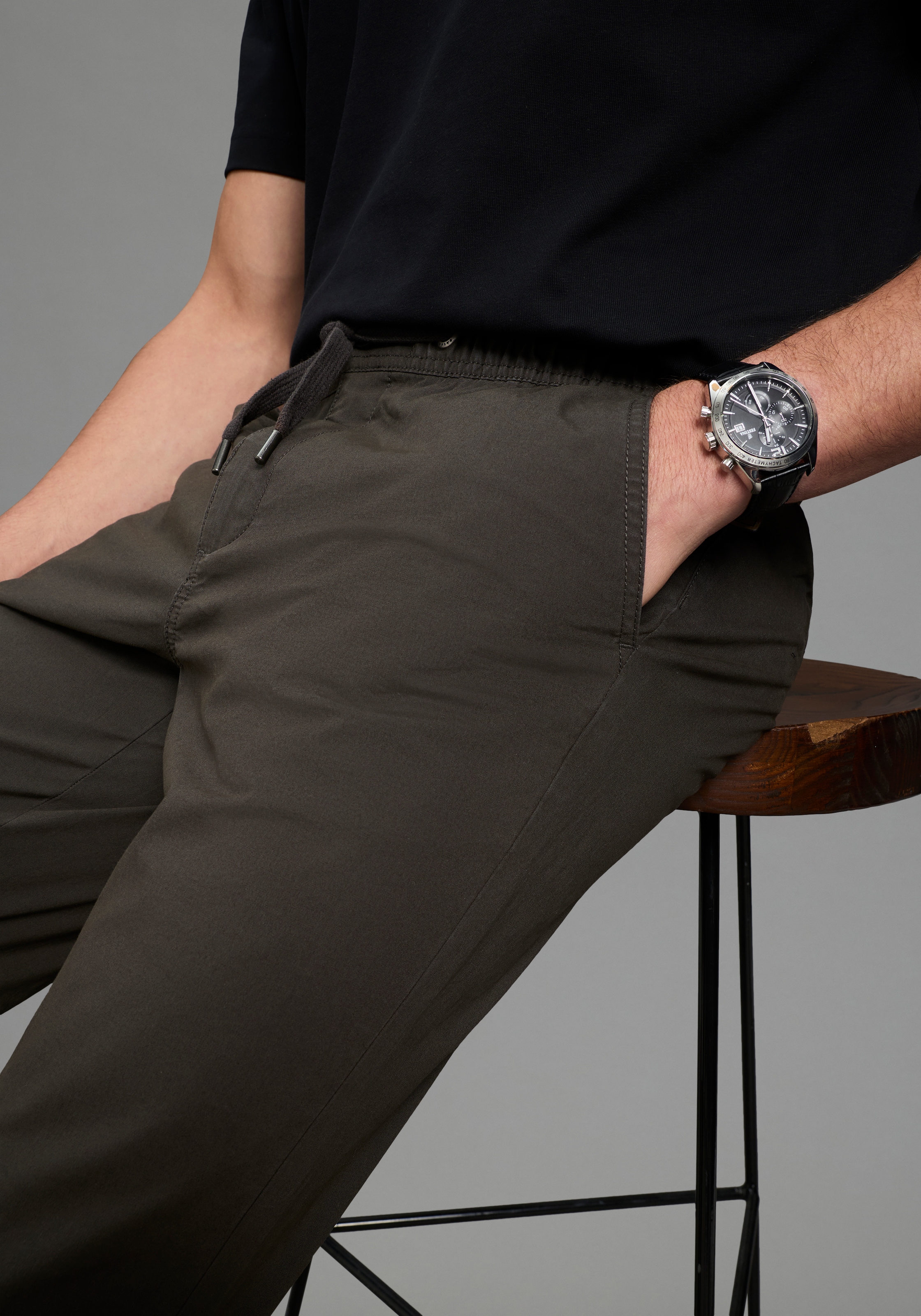 Bruno Banani Schlupfhose  aus Alpaka und Elasthan, gerades Bein