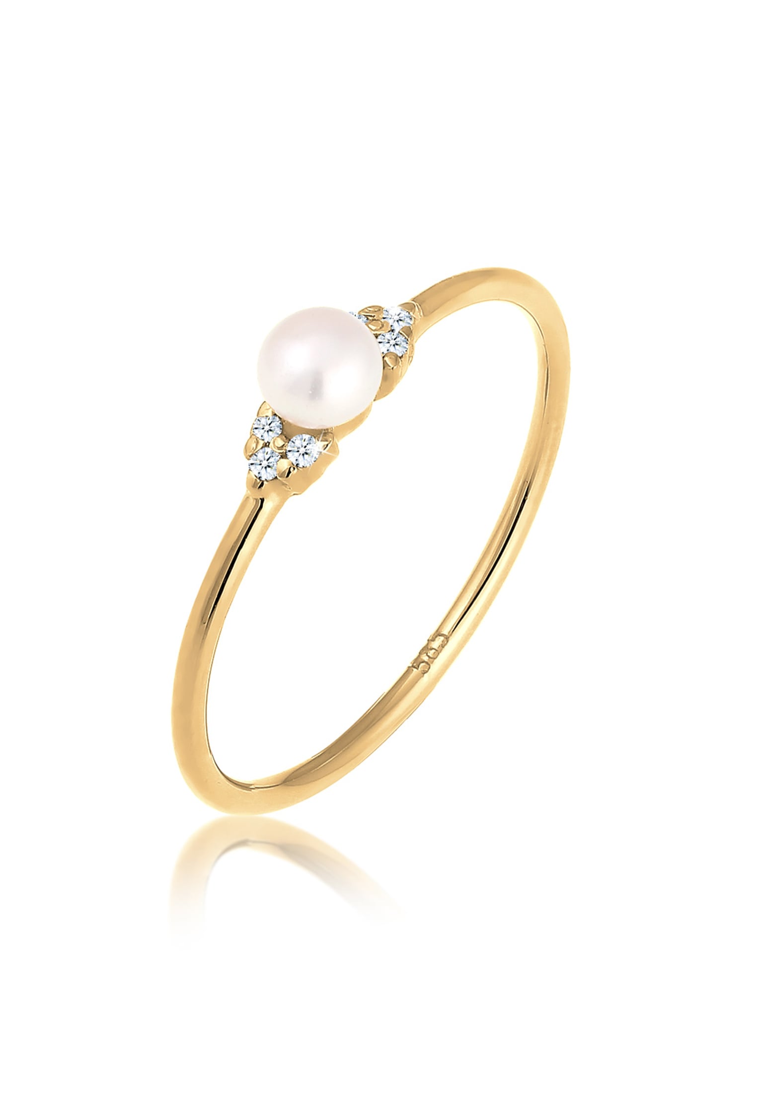Verlobungsring »Verlobung Perle Diamant (0.03 ct.) 585 Gelbgold«