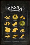 queence Metallbild "Pasta", Schriftzüge-Schriftzug-Essen, (1 St.), Stahlsch günstig online kaufen