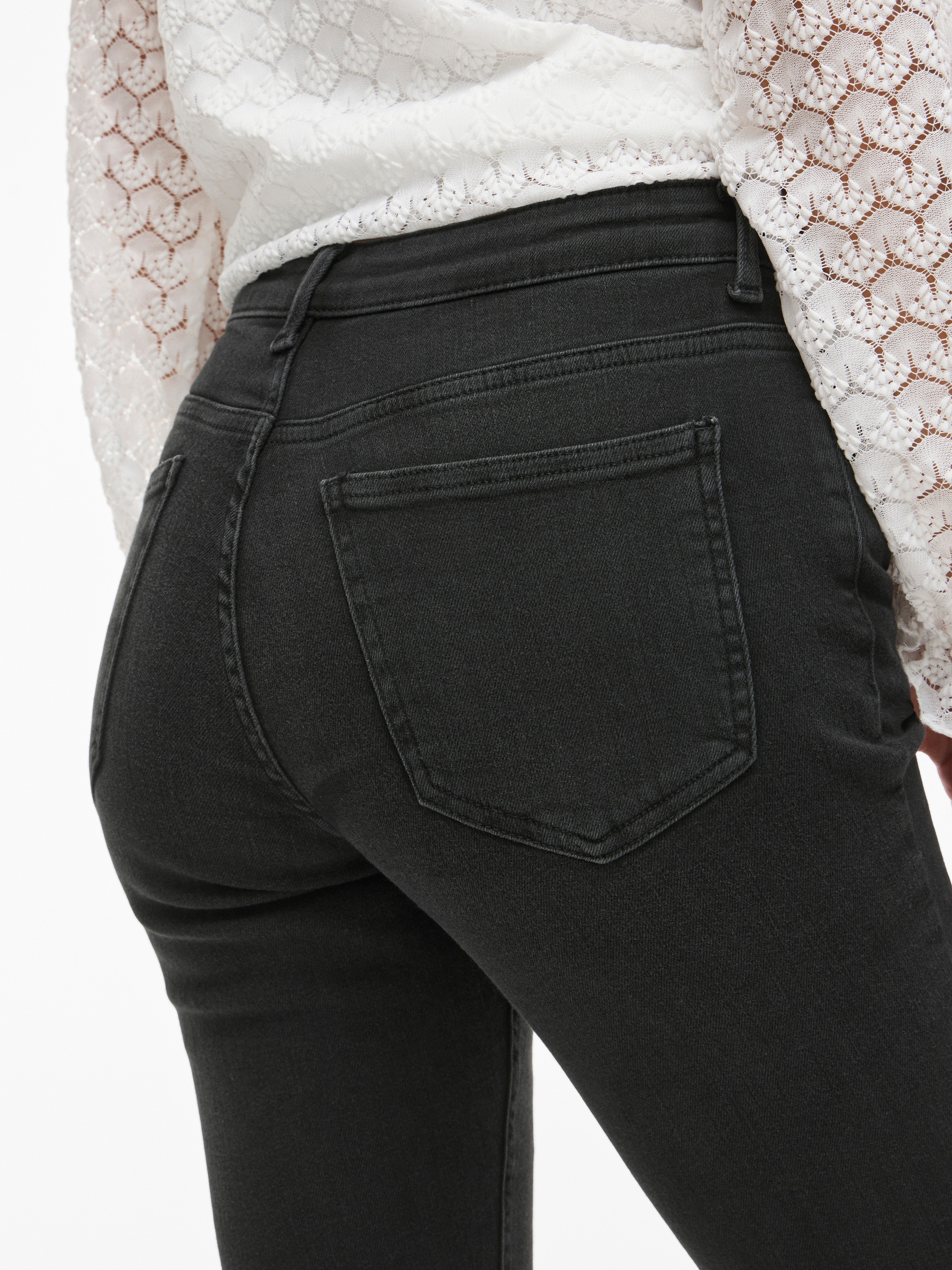 Vila Skinny-fit-Jeans "VISARAH RW SKINNY JEANS BLK BUB00-NOOS" günstig online kaufen