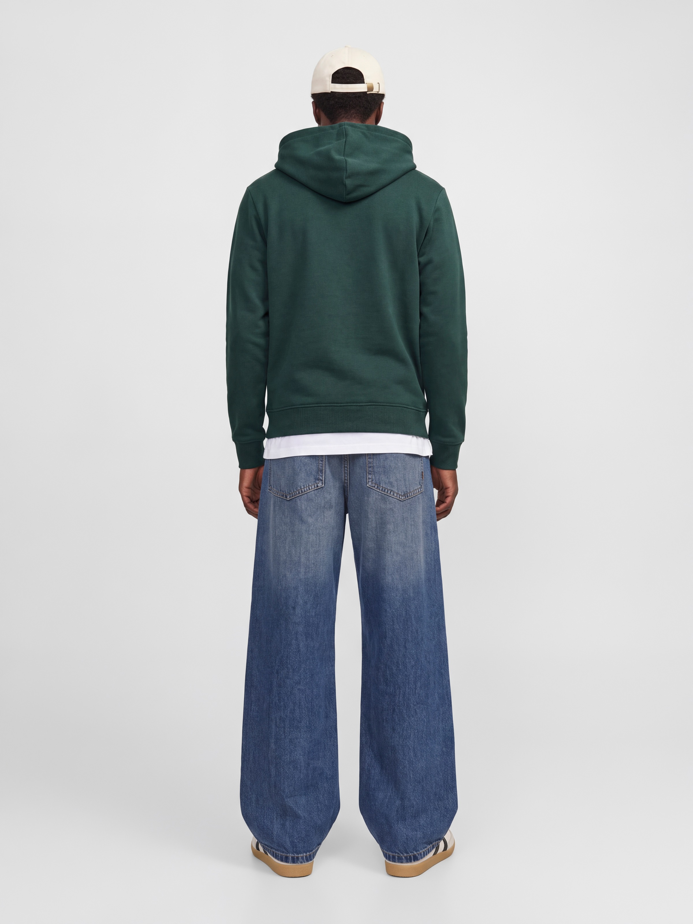 Jack & Jones Kapuzensweatshirt »JJAERO SWEAT HOOD«, Materialmix, regular fit

