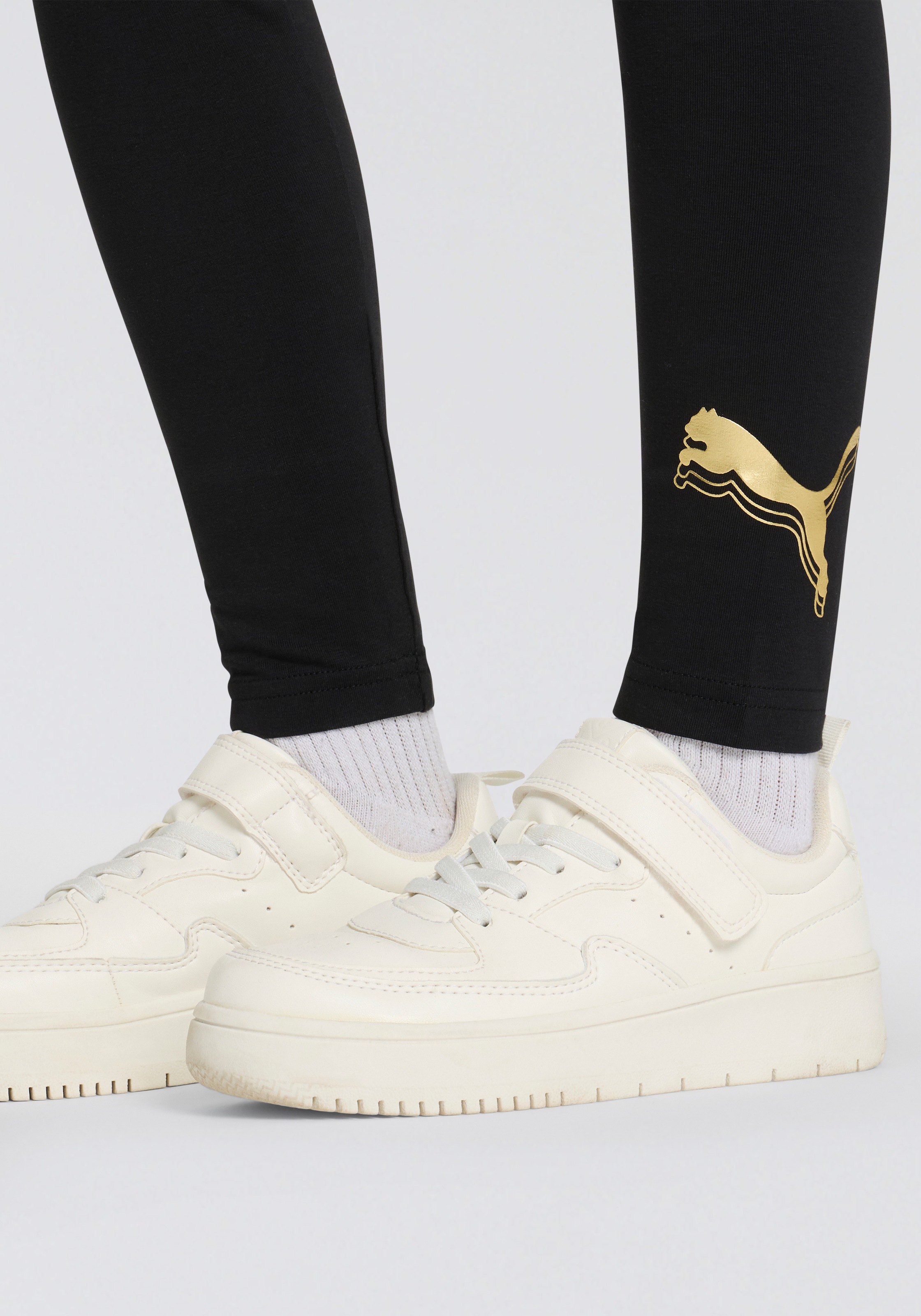 Thumbnail - PUMA Leggings "ESS METALLIC LEGGINGS G" mit Print-Applikation, aus Baumwolle und Elasthan, pflegeleicht